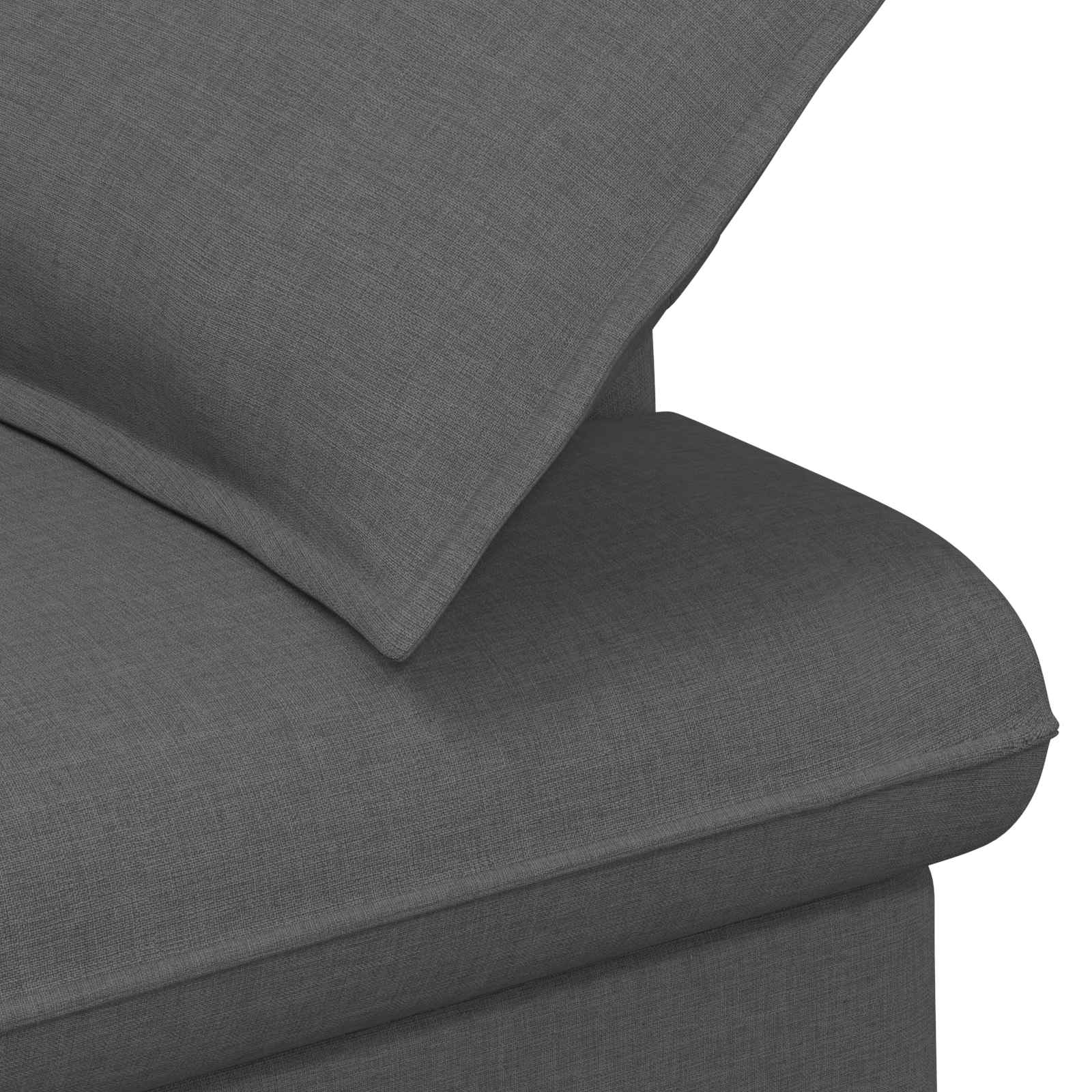 Loveseat with button tufted Dark Grey 111 x 68 x 80 cm Fabric