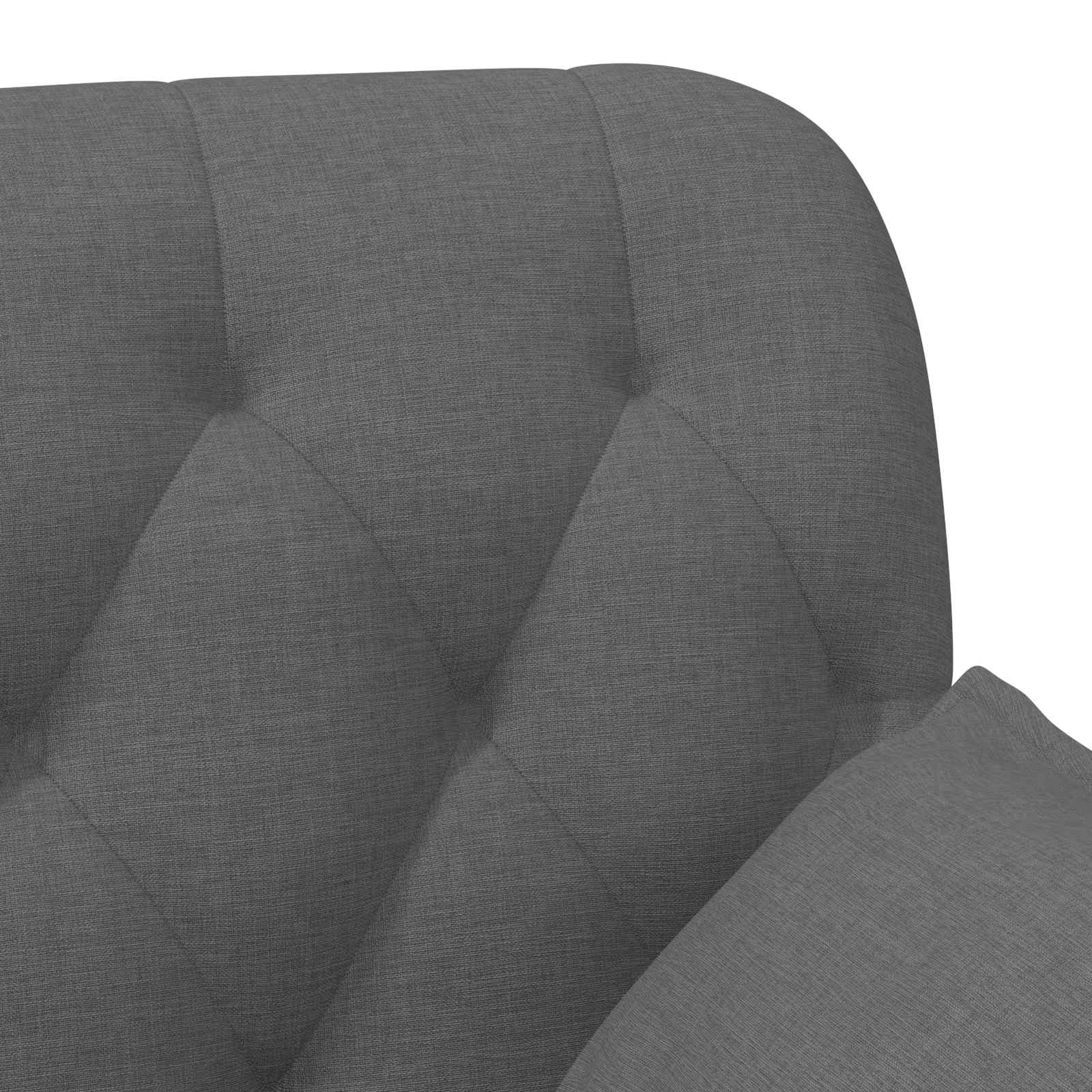 Loveseat with button tufted Dark Grey 111 x 68 x 80 cm Fabric