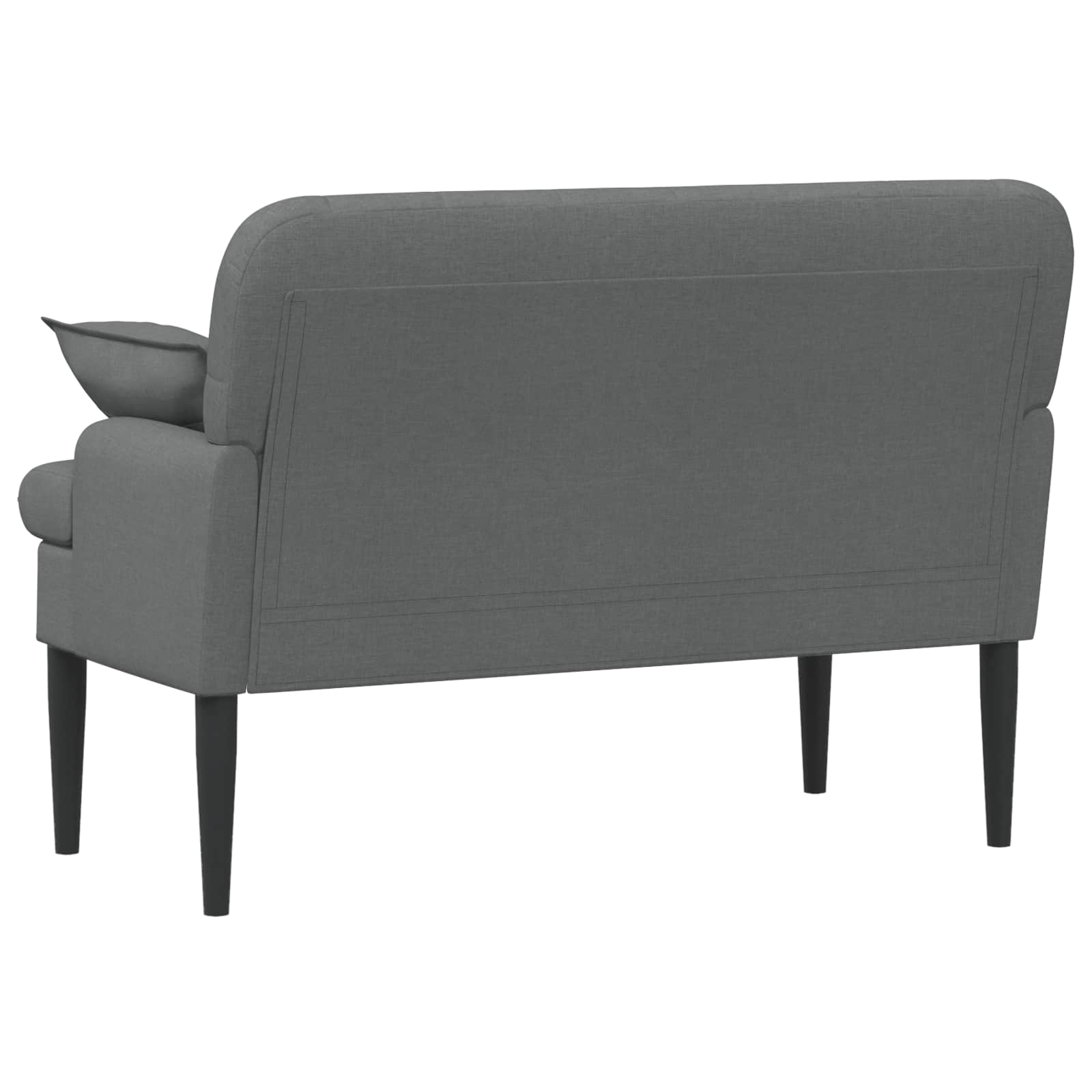 Loveseat with button tufted Dark Grey 111 x 68 x 80 cm Fabric
