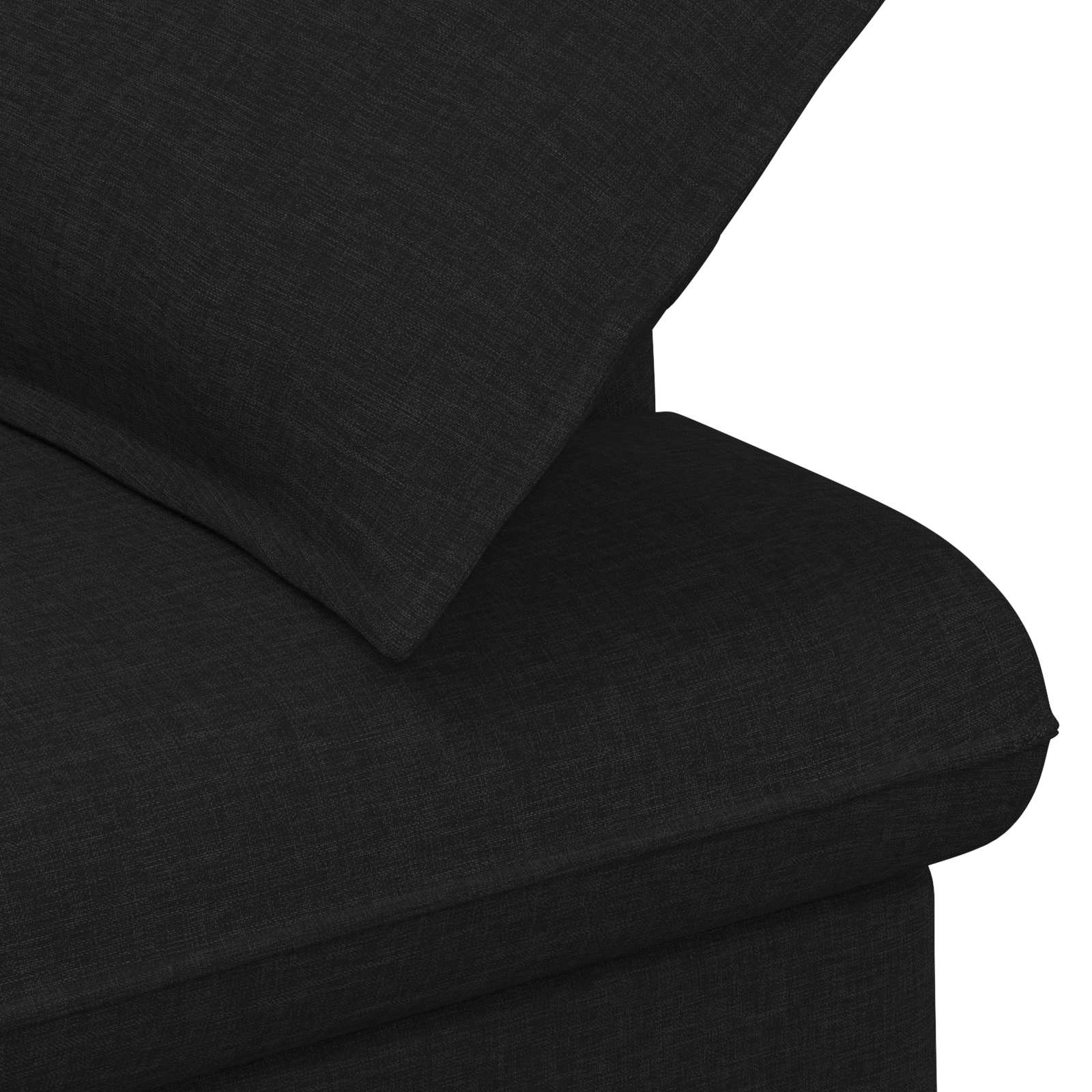 Loveseat with button tufted Black 111 x 68 x 80 cm Fabric