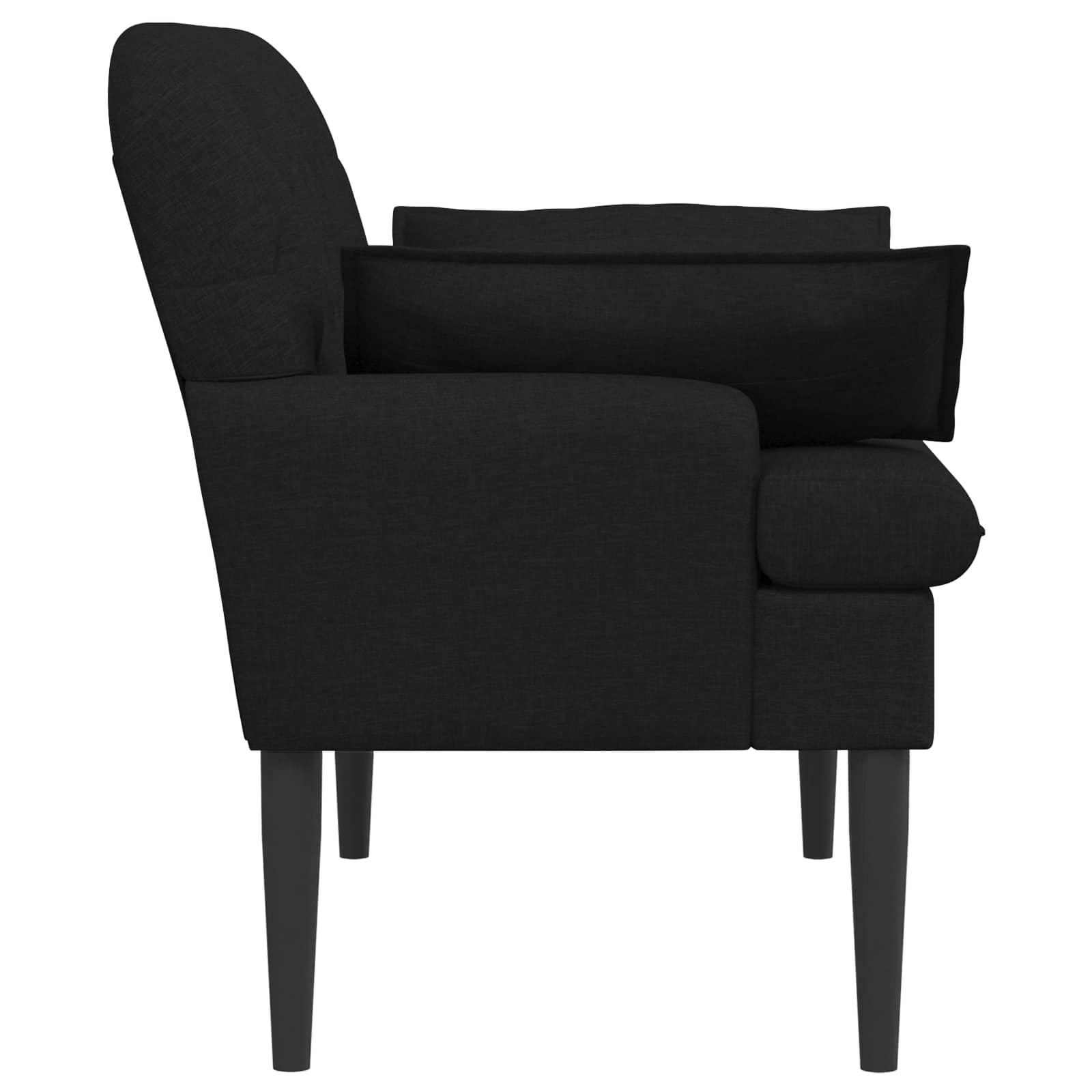 Loveseat with button tufted Black 111 x 68 x 80 cm Fabric