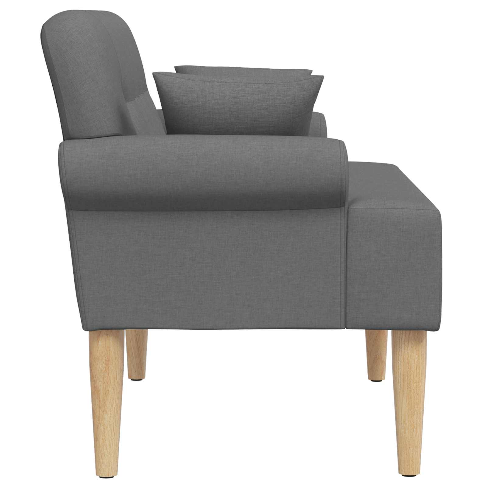 Loveseat with button tufted Dark Grey 120 x 65 x 79 cm Fabric