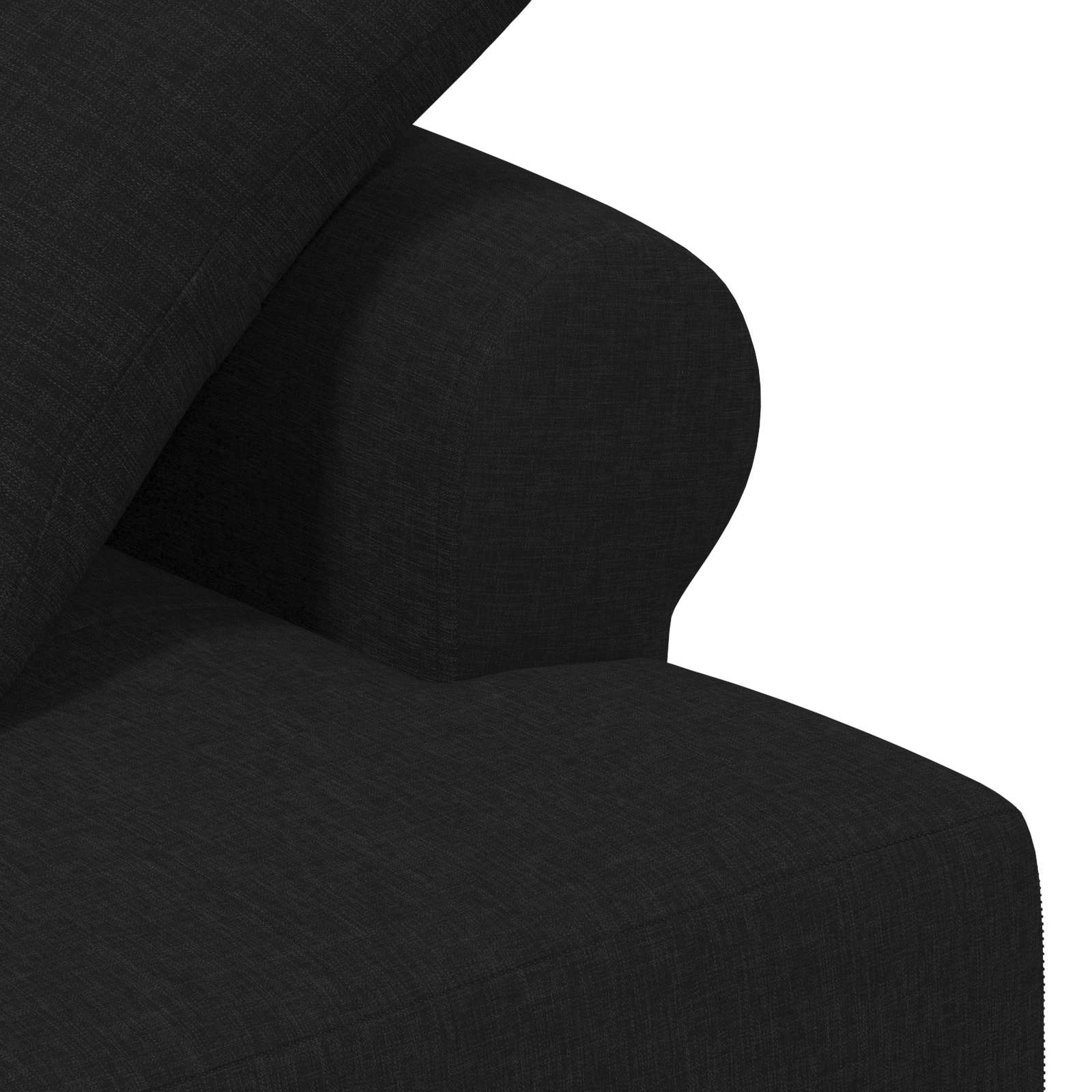Loveseat with button tufted Black 120 x 65 x 79 cm Fabric