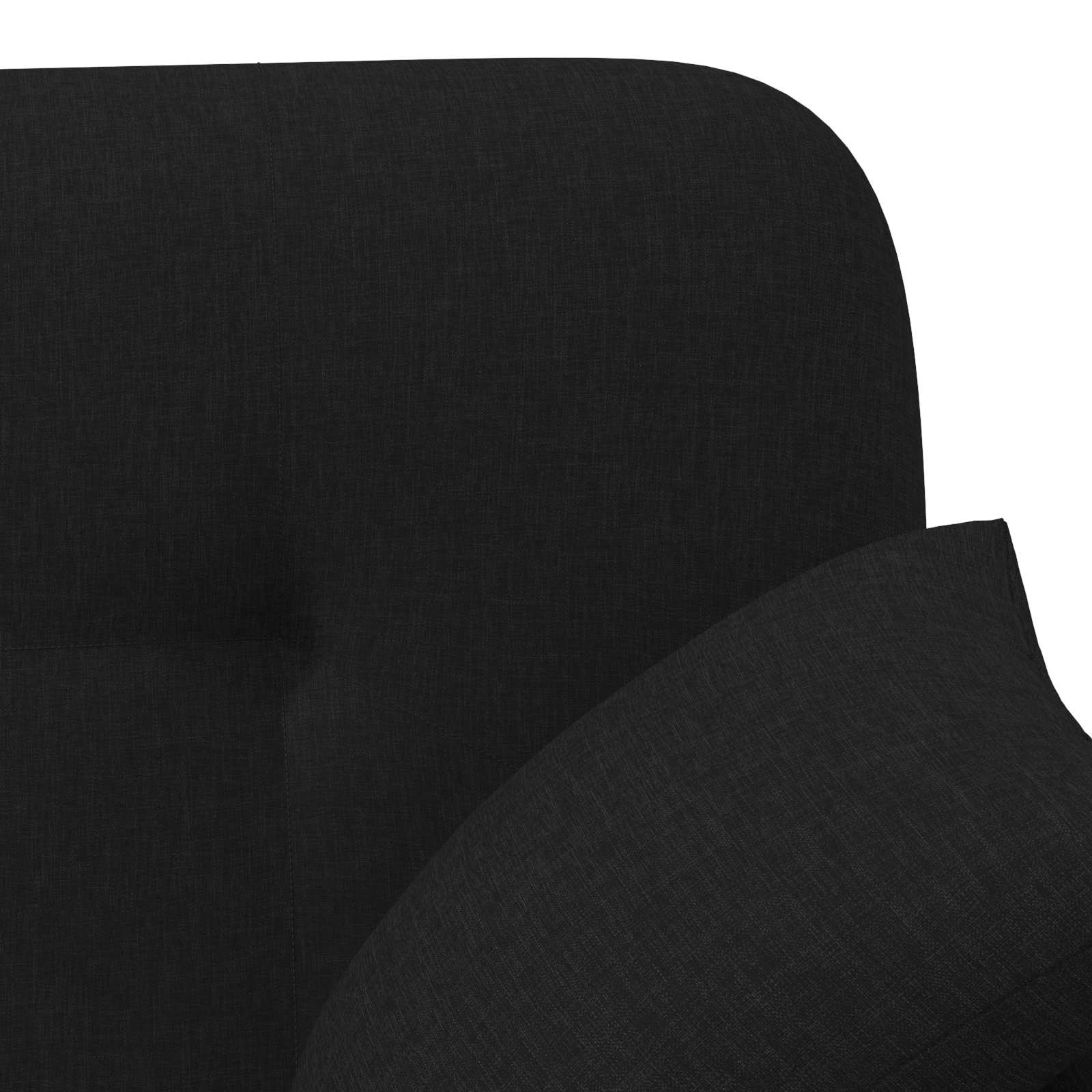 Loveseat with button tufted Black 120 x 65 x 79 cm Fabric