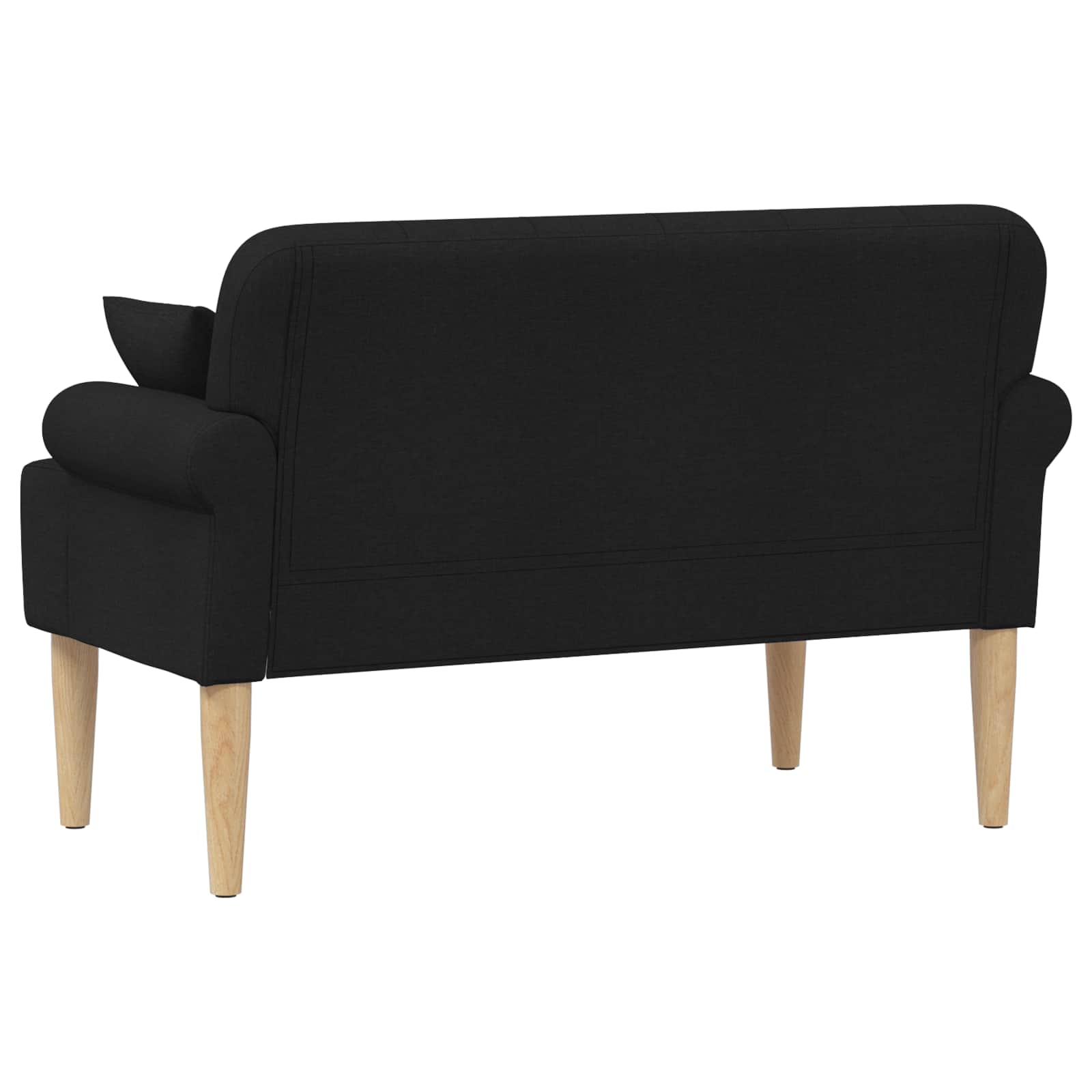 Loveseat with button tufted Black 120 x 65 x 79 cm Fabric
