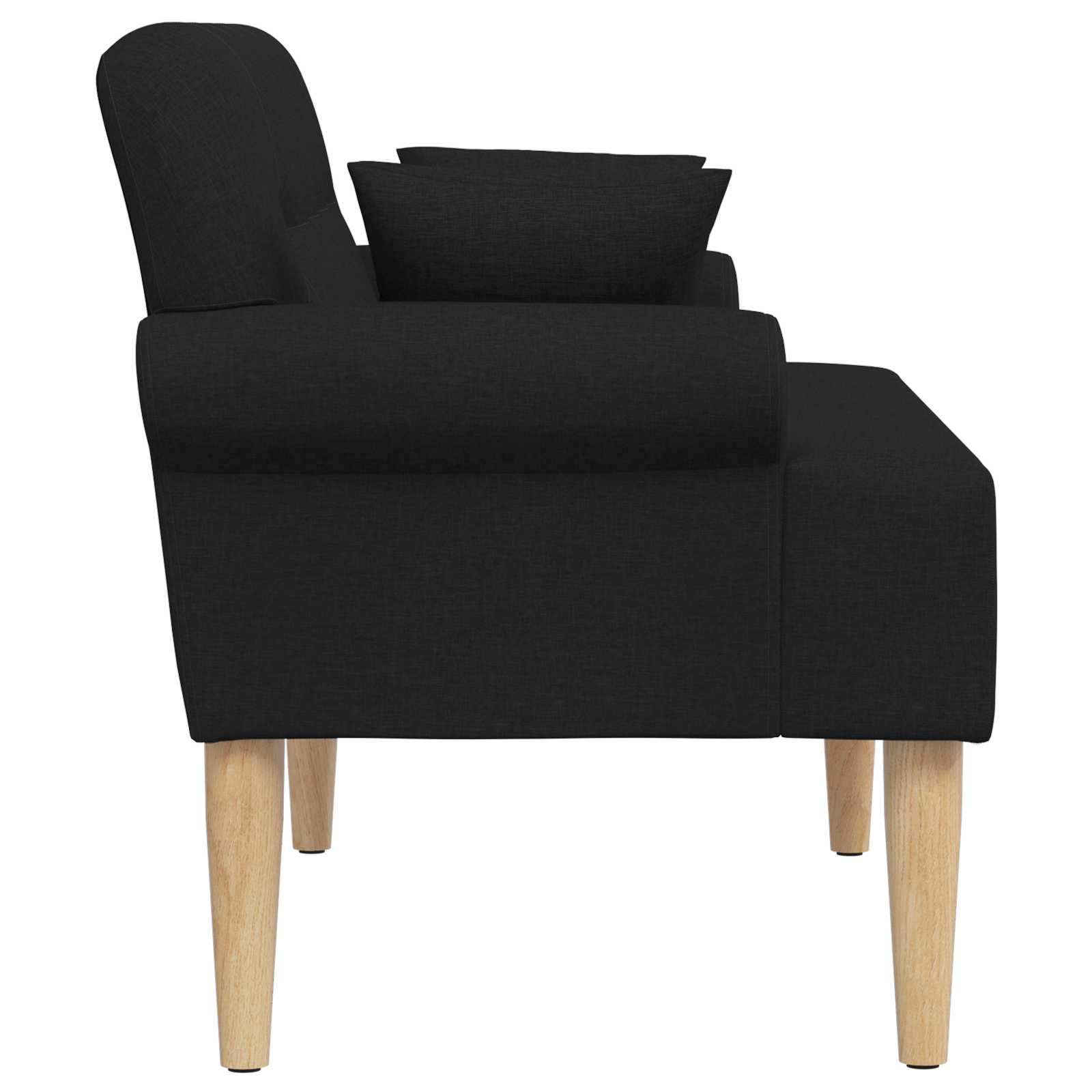 Loveseat with button tufted Black 120 x 65 x 79 cm Fabric
