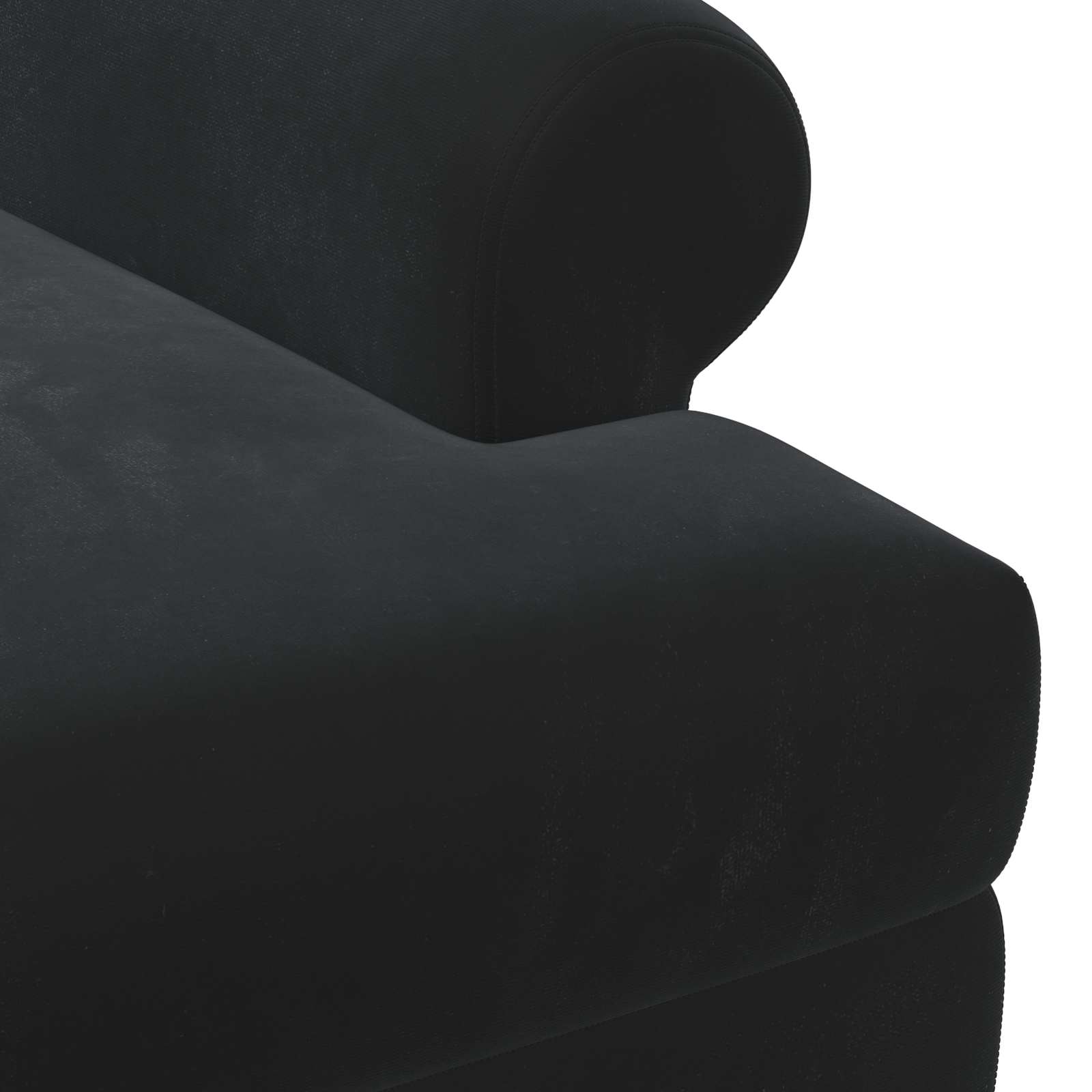 Loveseat with button tufted Black 120 x 66 x 78 cm Velvet