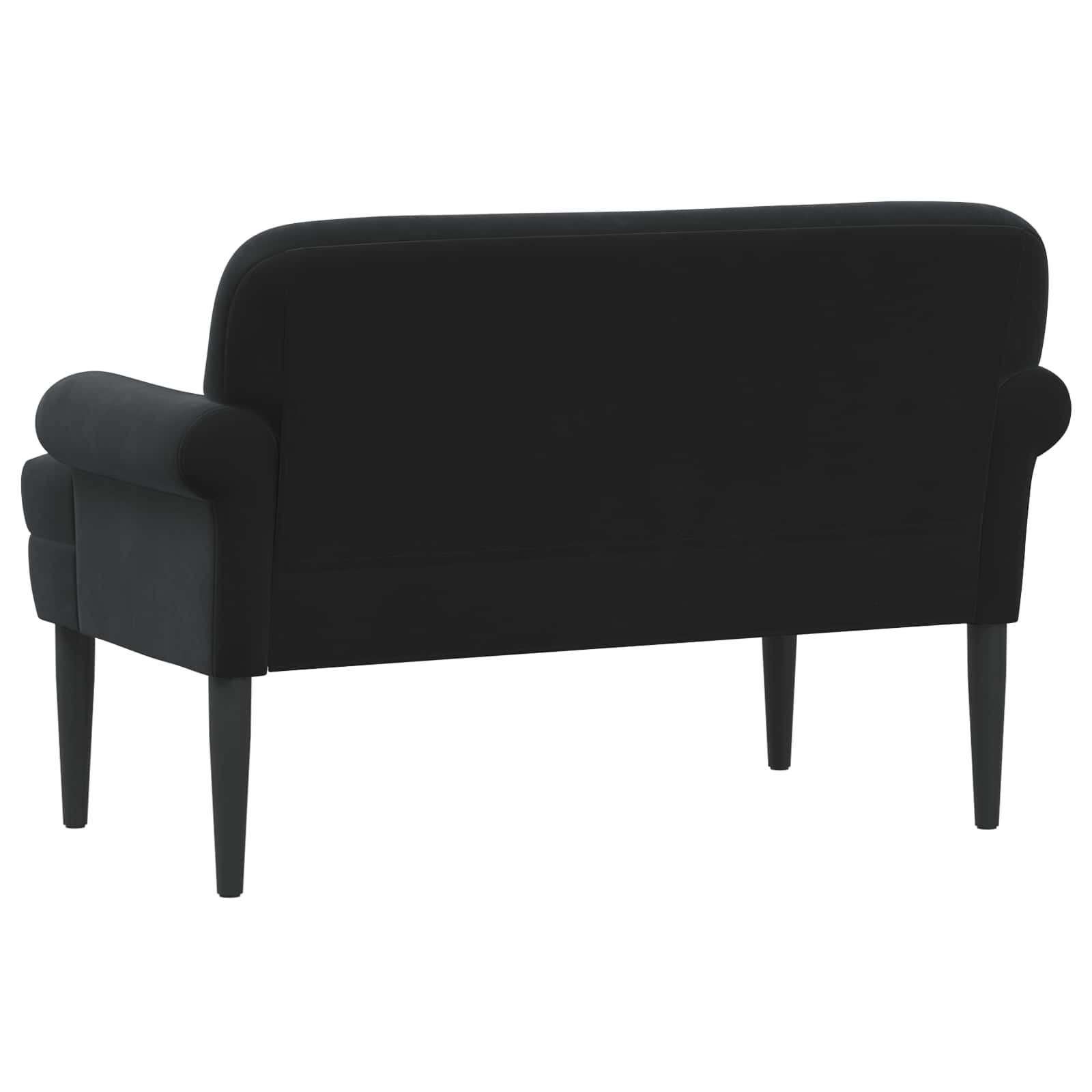 Loveseat with button tufted Black 120 x 66 x 78 cm Velvet