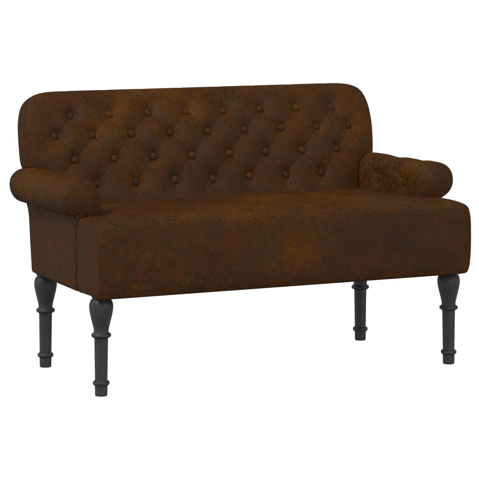Loveseat with button tufted Brown 120 x 65 x 78 cm