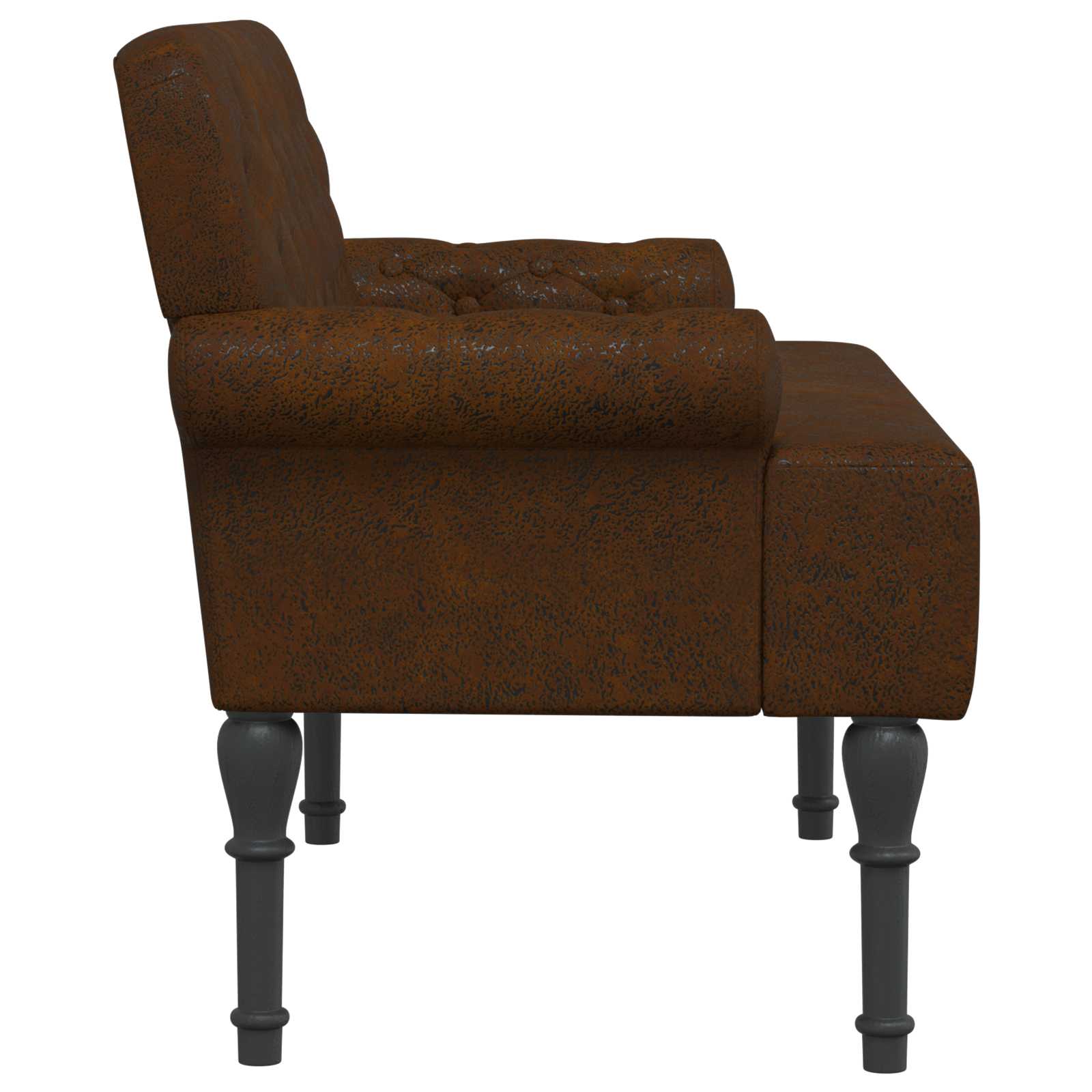 Loveseat with button tufted Brown 120 x 65 x 78 cm