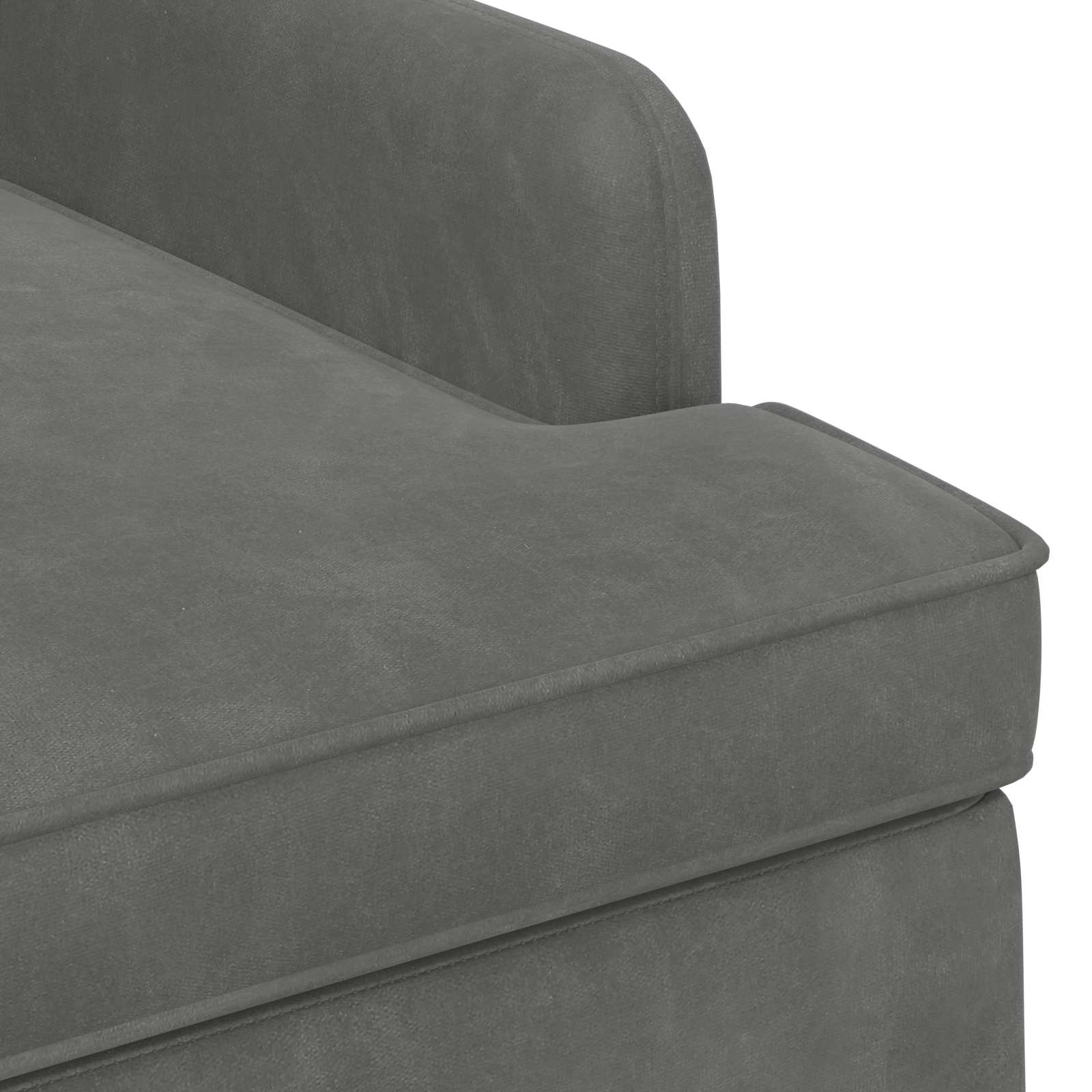 Loveseat with button tufted Dark Grey 111 x 65 x 79 cm Velvet
