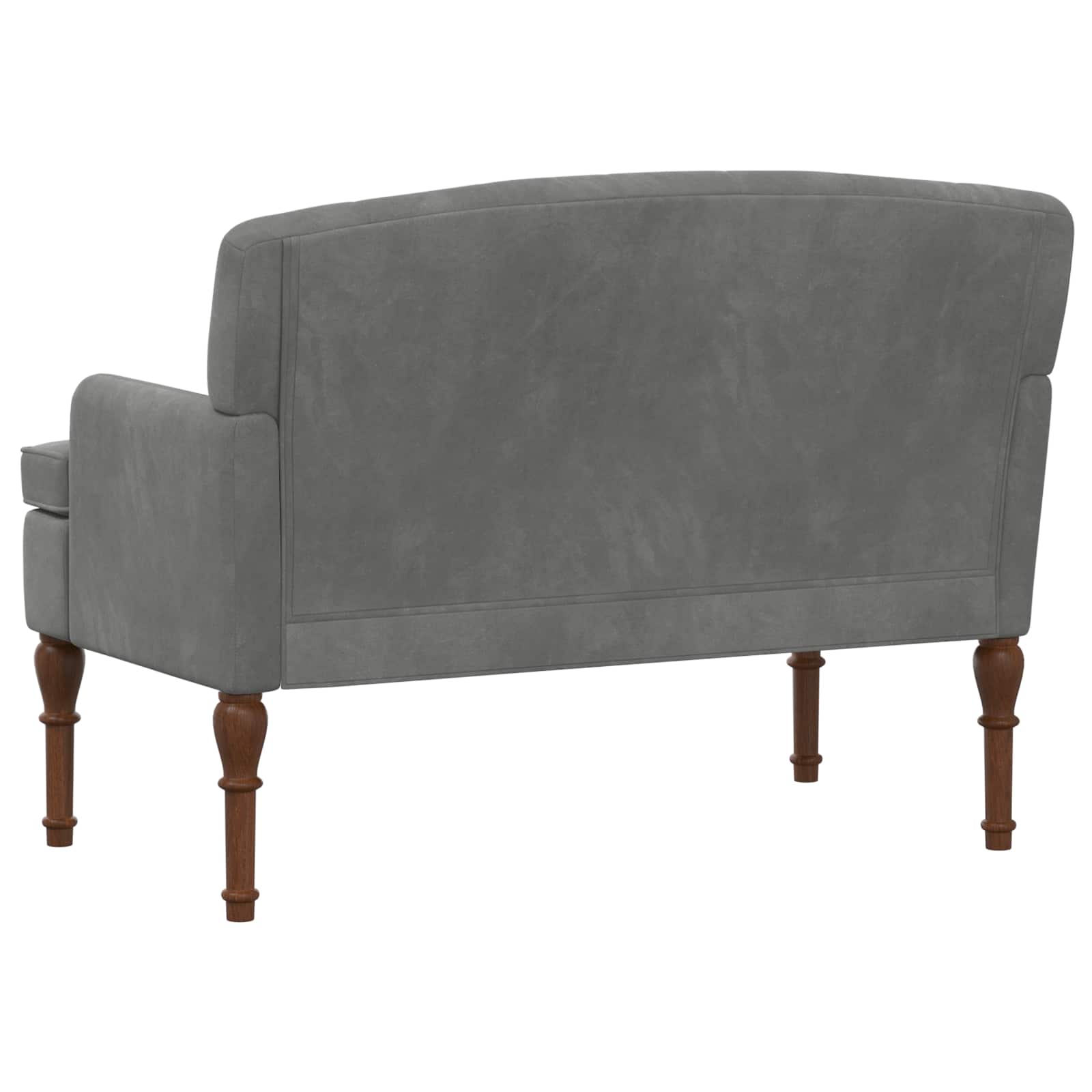 Loveseat with button tufted Dark Grey 111 x 65 x 79 cm Velvet