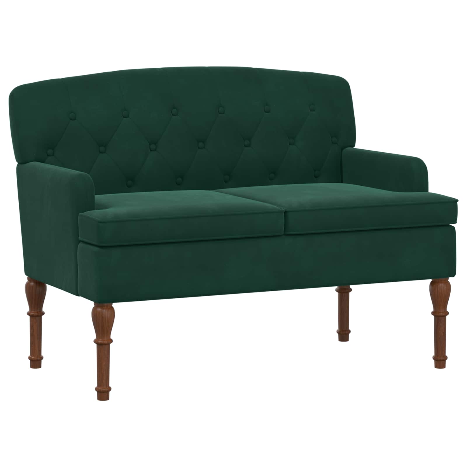 Loveseat with button tufted Dark Green 111 x 65 x 79 cm Velvet