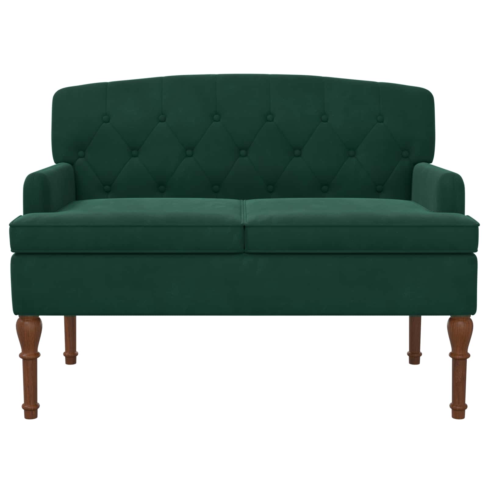Loveseat with button tufted Dark Green 111 x 65 x 79 cm Velvet
