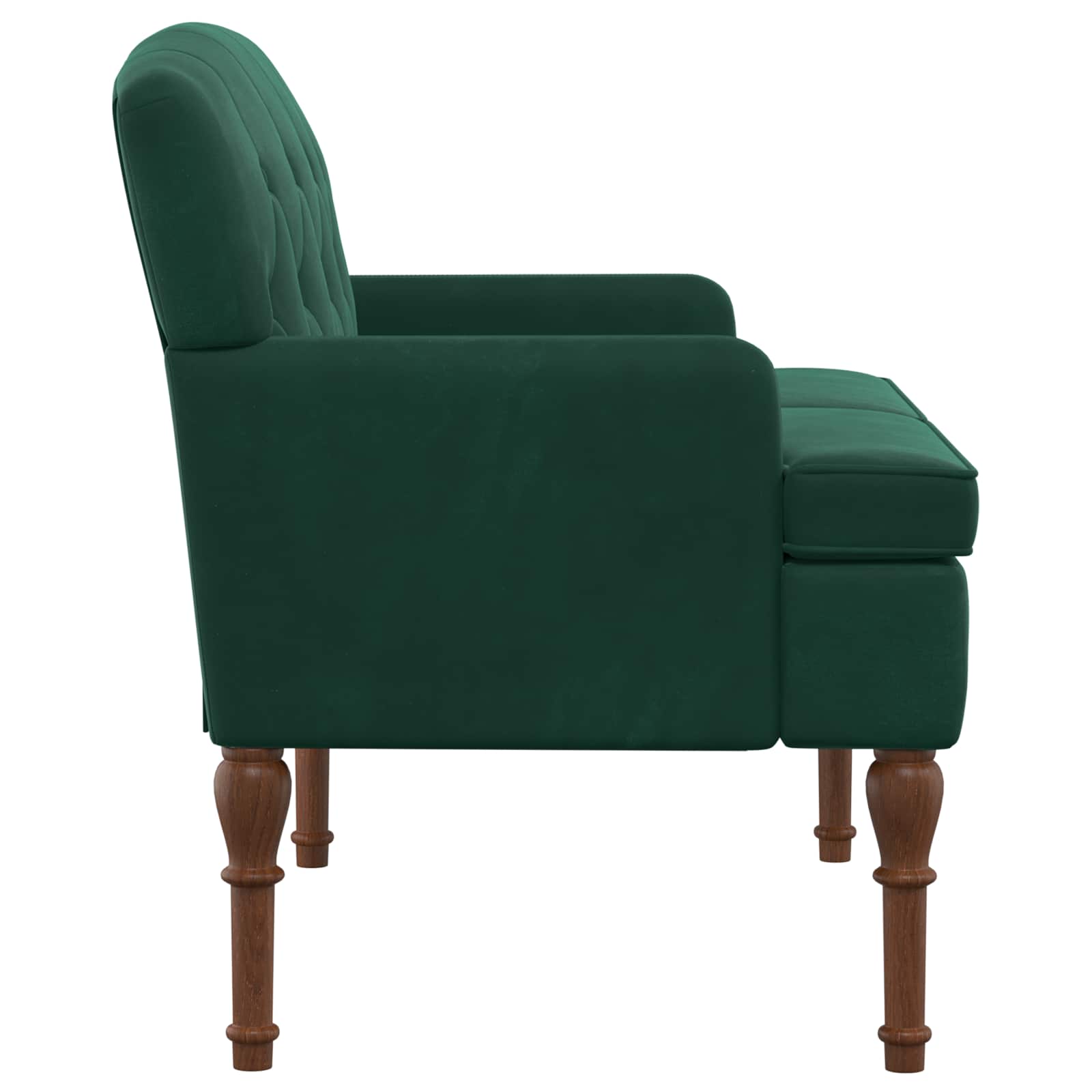 Loveseat with button tufted Dark Green 111 x 65 x 79 cm Velvet