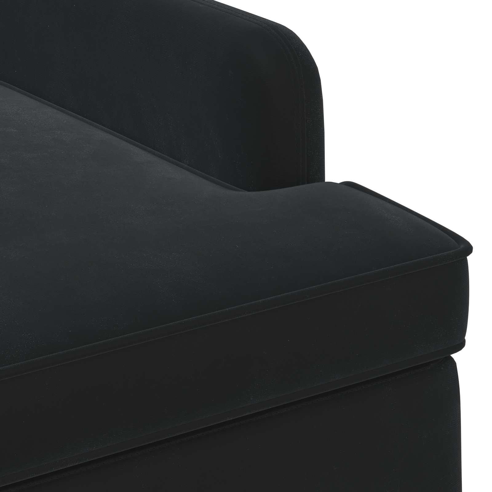 Loveseat with button tufted Black 111 x 65 x 79 cm Velvet