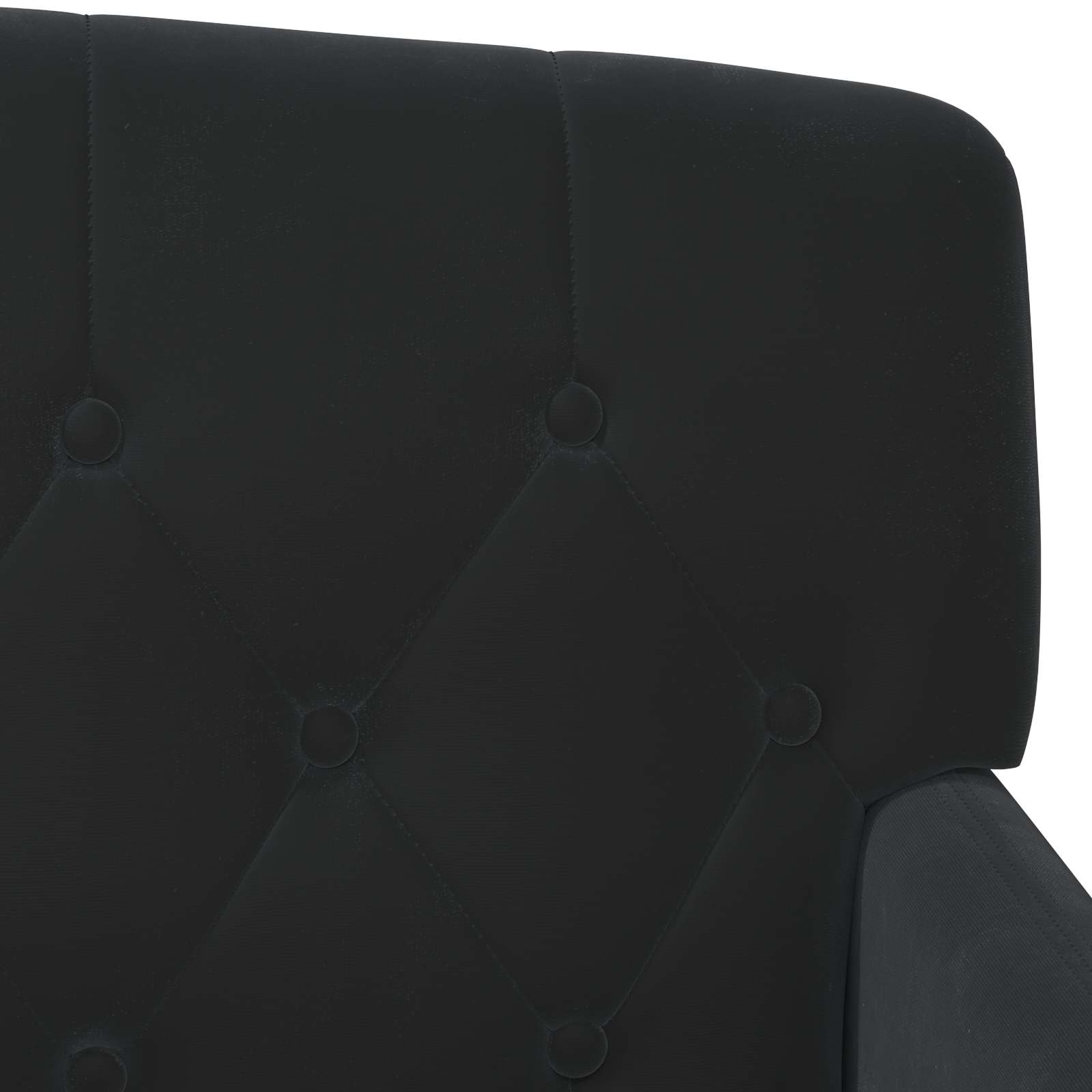 Loveseat with button tufted Black 111 x 65 x 79 cm Velvet