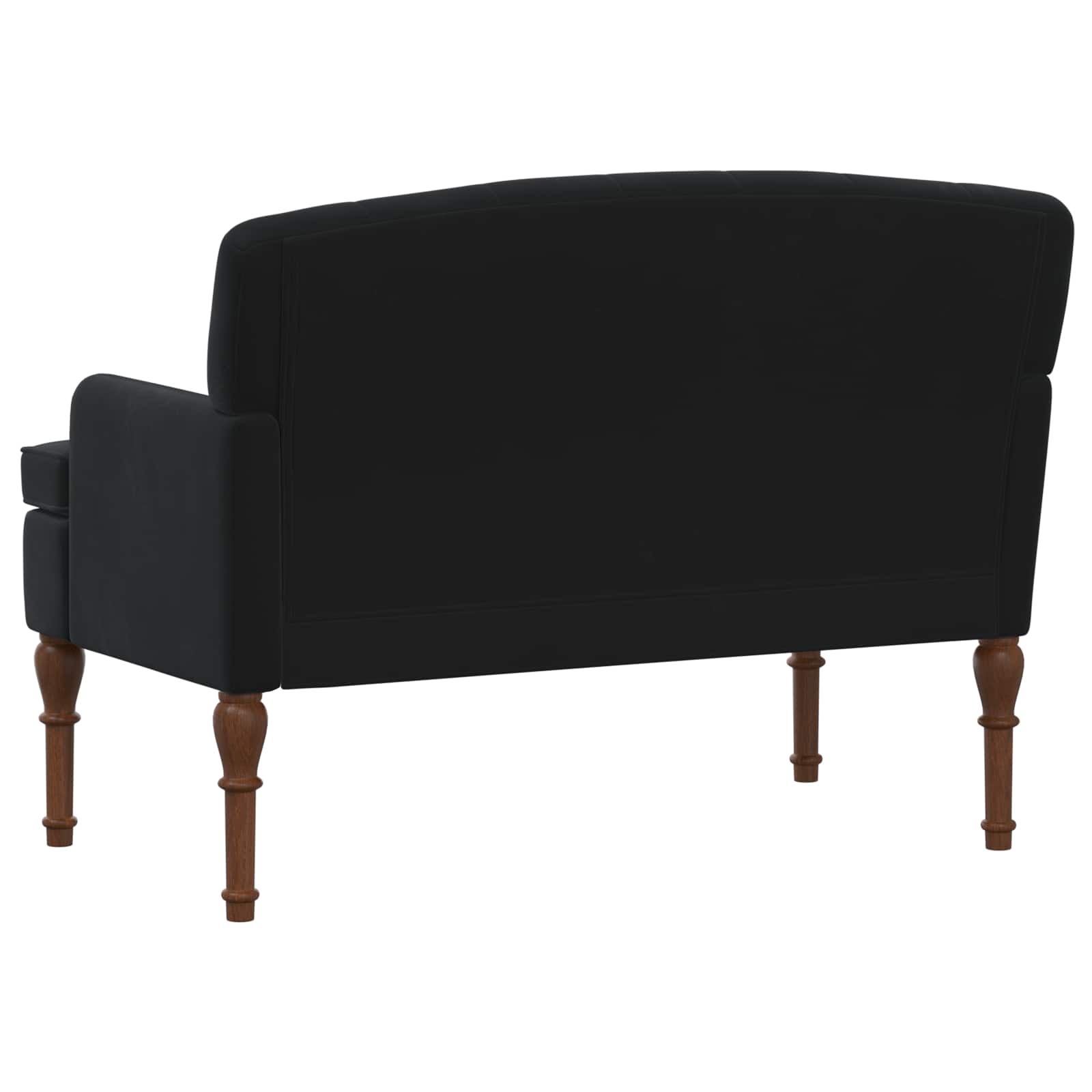 Loveseat with button tufted Black 111 x 65 x 79 cm Velvet