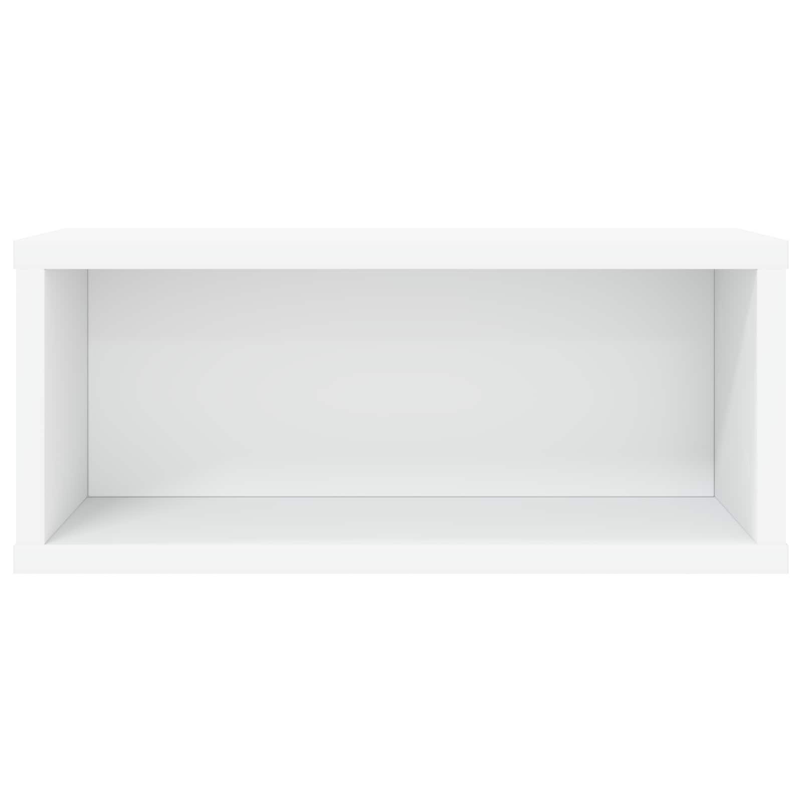 CD Storage Rack White 40 x 17 x 17 cm Engineered Wood