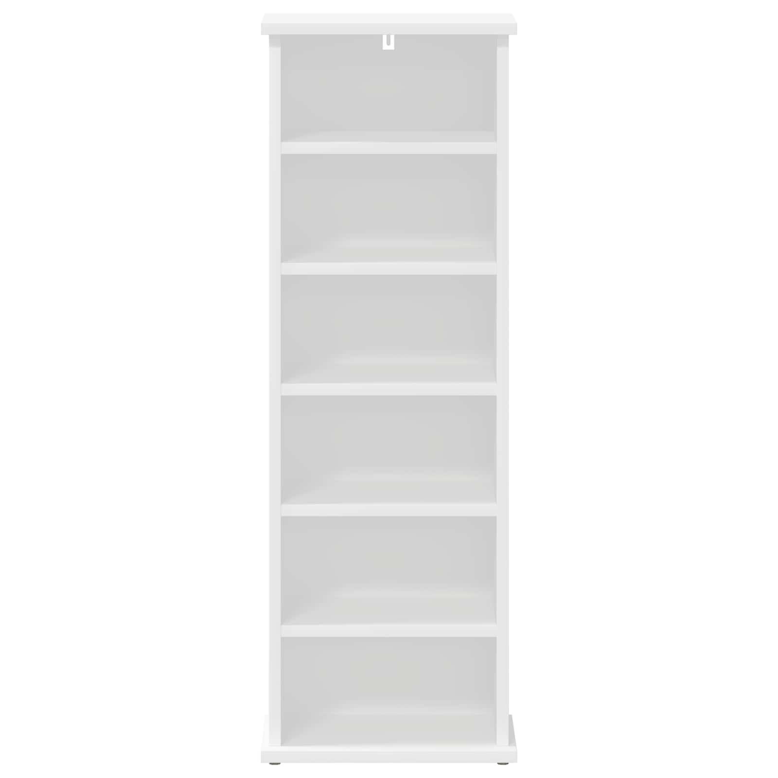 CD Cabinet White 60 x 17 x 92 cm Engineered Wood