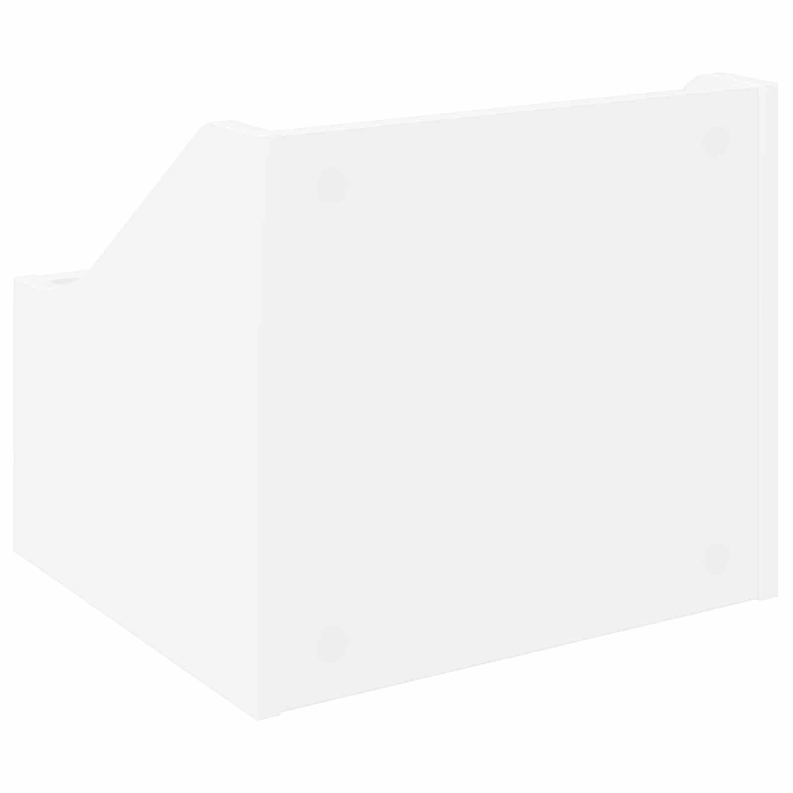 LP Record Box White 37 x 33 x 32 cm Engineered Wood
