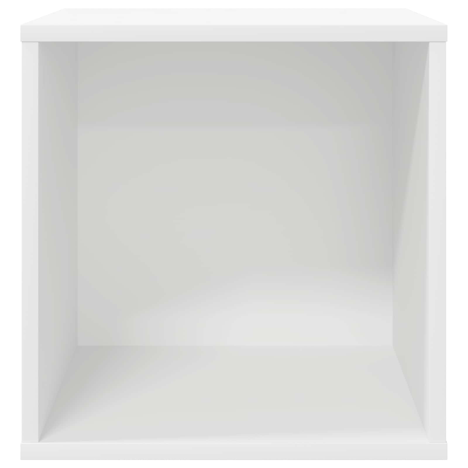 Vinyl Album Box White 37 x 36.5 x 38 cm Engineered Wood