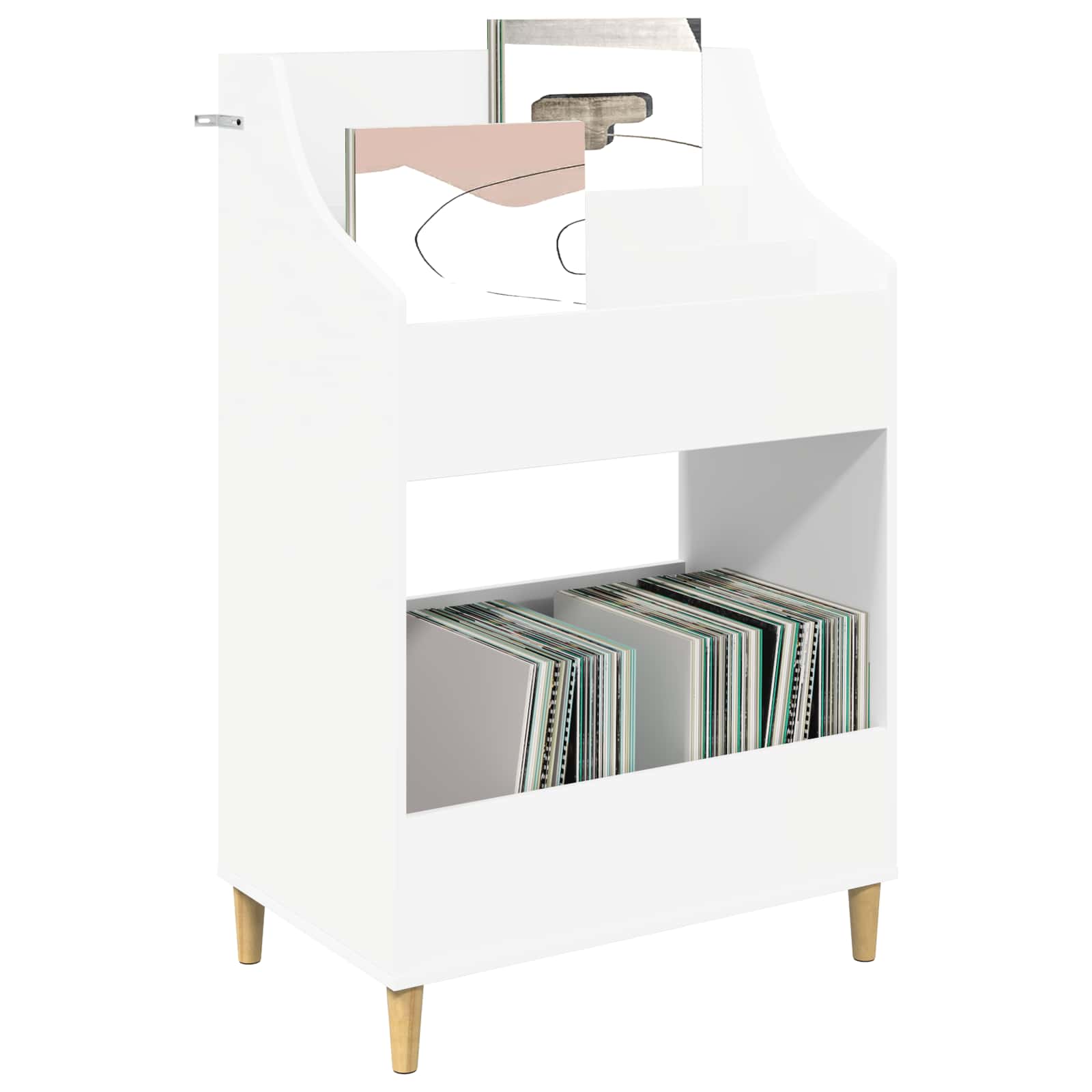Media Shelves White 70.5 x 46 x 112 cm Engineered Wood