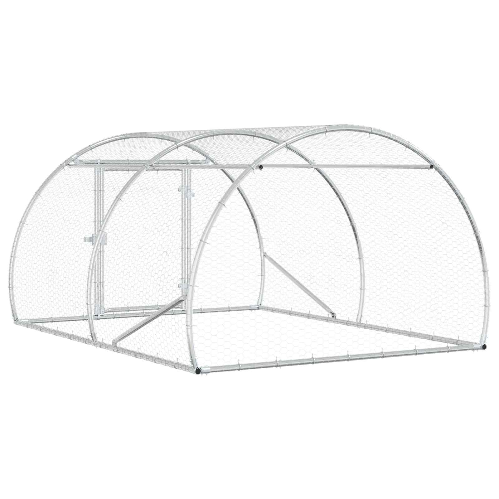 Chicken Coop Silver 200 x 150 x 100 cm Galvanised Steel