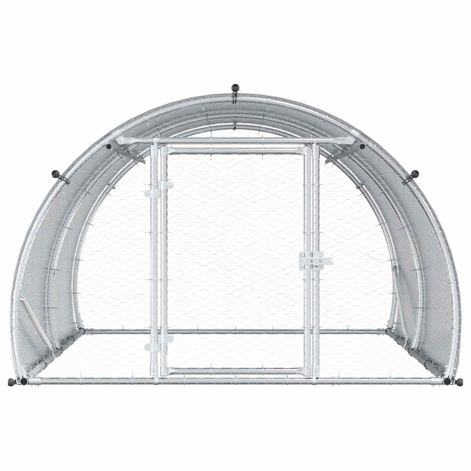 Chicken Coop Silver 200 x 150 x 100 cm Galvanised Steel