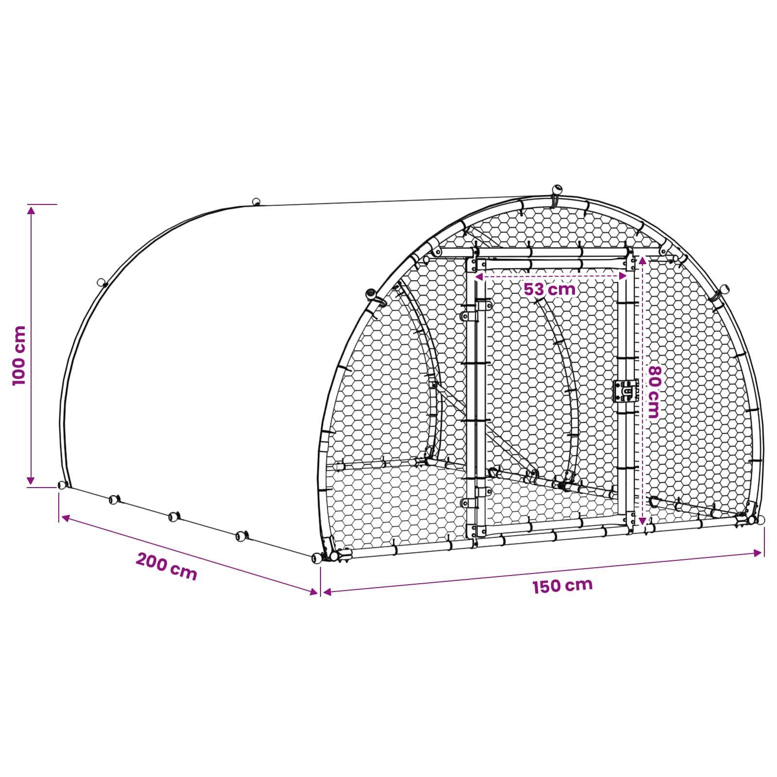 Chicken Coop Silver 200 x 150 x 100 cm Galvanised Steel