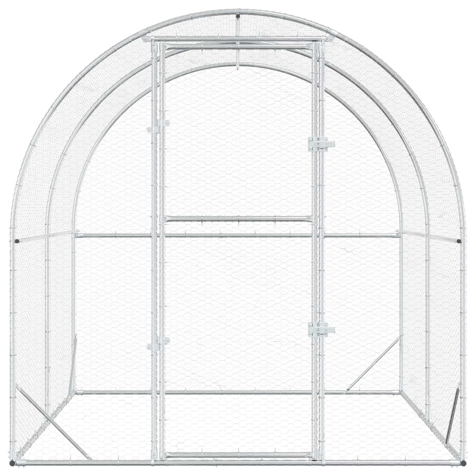 Chicken Coop Silver 200 x 200 x 200 cm Galvanised Steel
