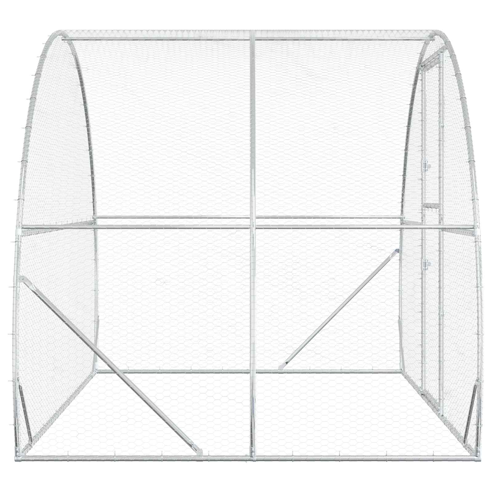 Chicken Coop Silver 200 x 300 x 200 cm Galvanised Steel
