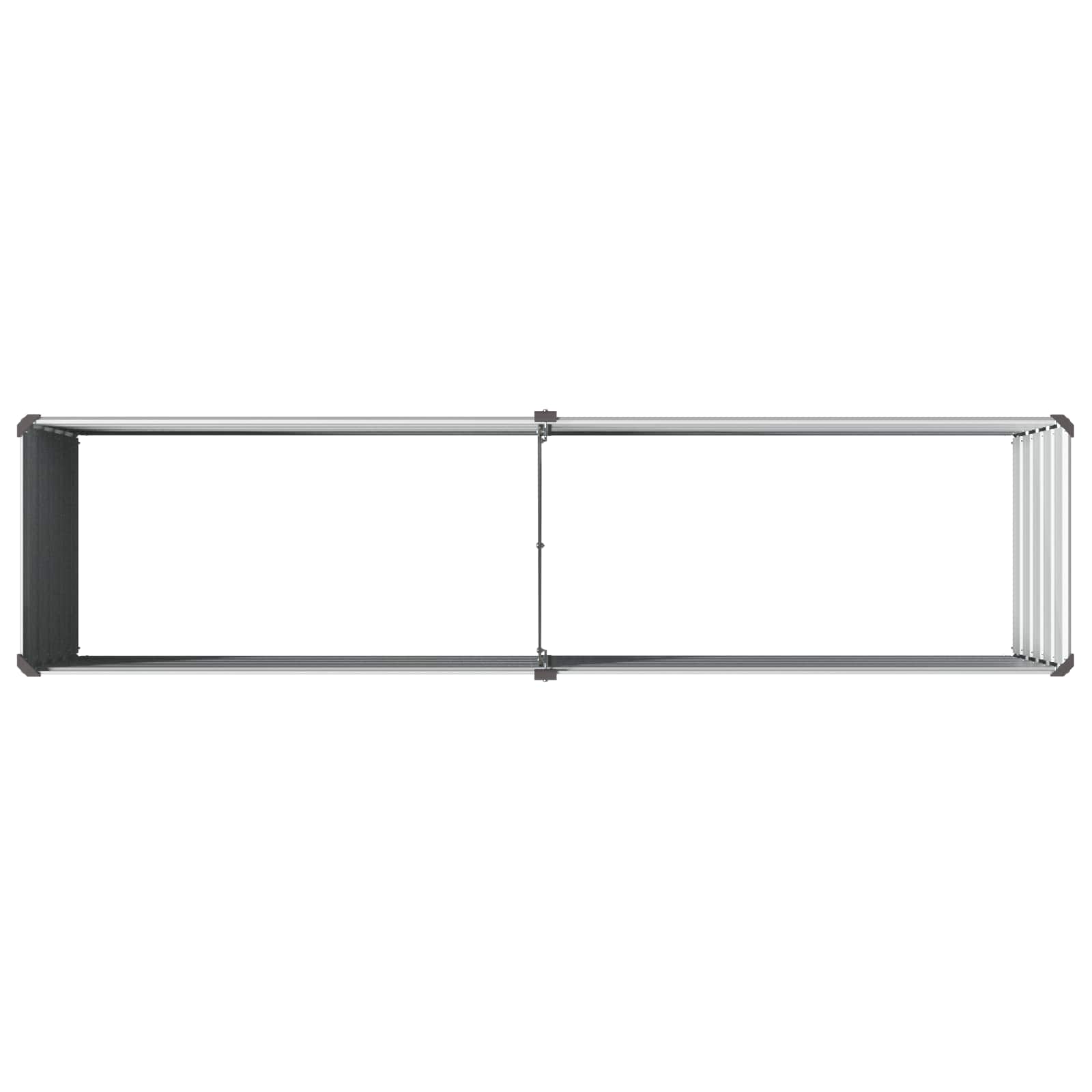 Raised Garden Bed Grey 160 x 40 x 55 cm cold-rolled steel