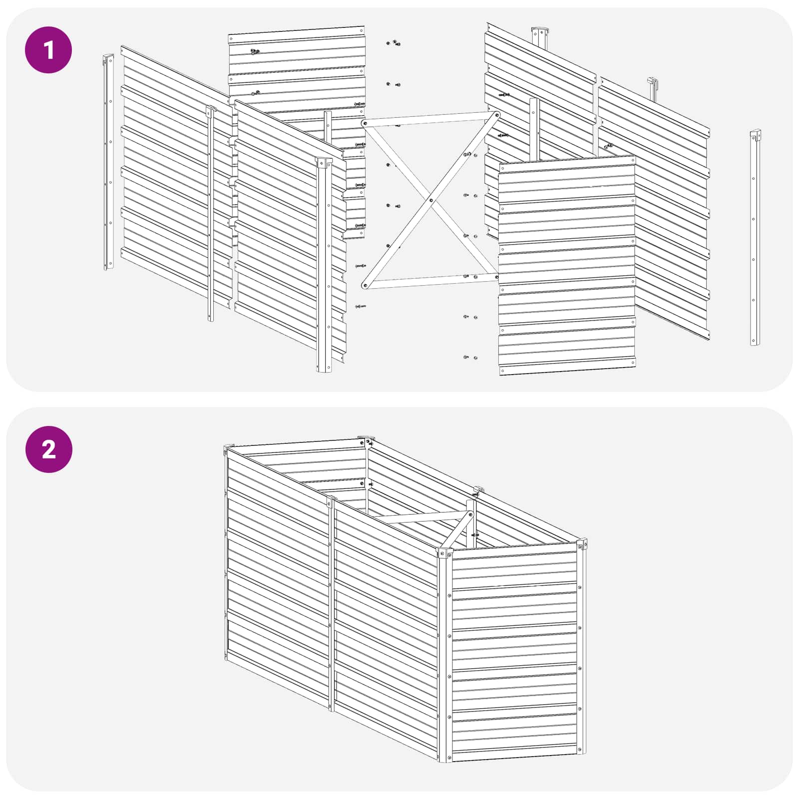 Raised Garden Bed Anthracite 160 x 40 x 55 cm cold-rolled steel