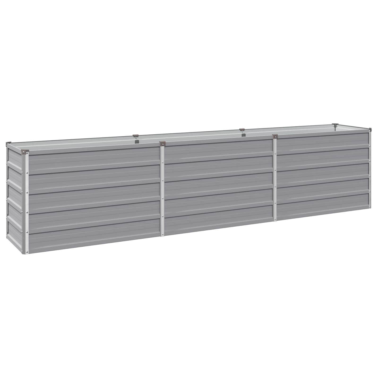 Raised Garden Bed Grey 240 x 40 x 55 cm cold-rolled steel