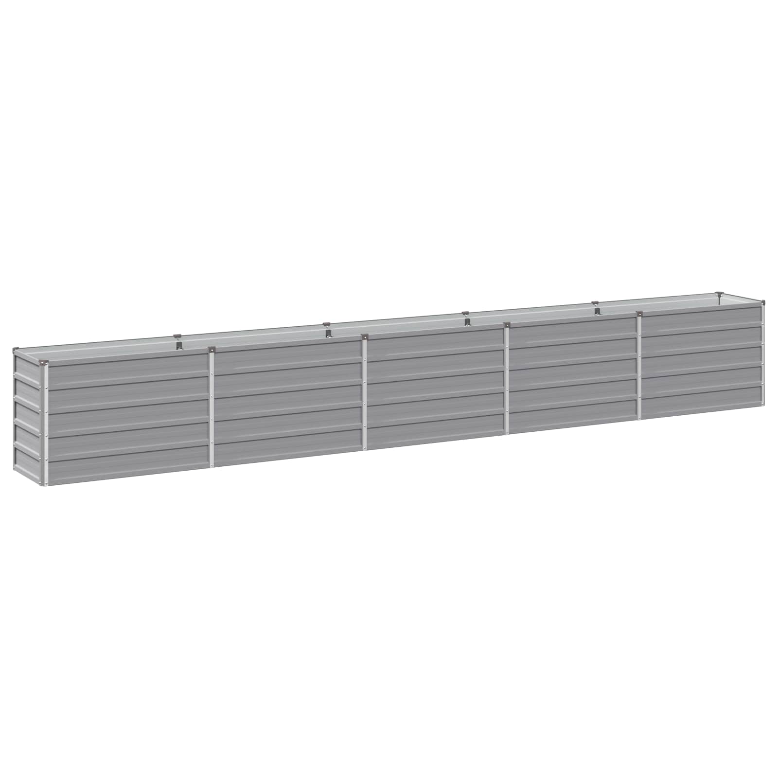 Raised Garden Bed Grey 400 x 40 x 55 cm cold-rolled steel