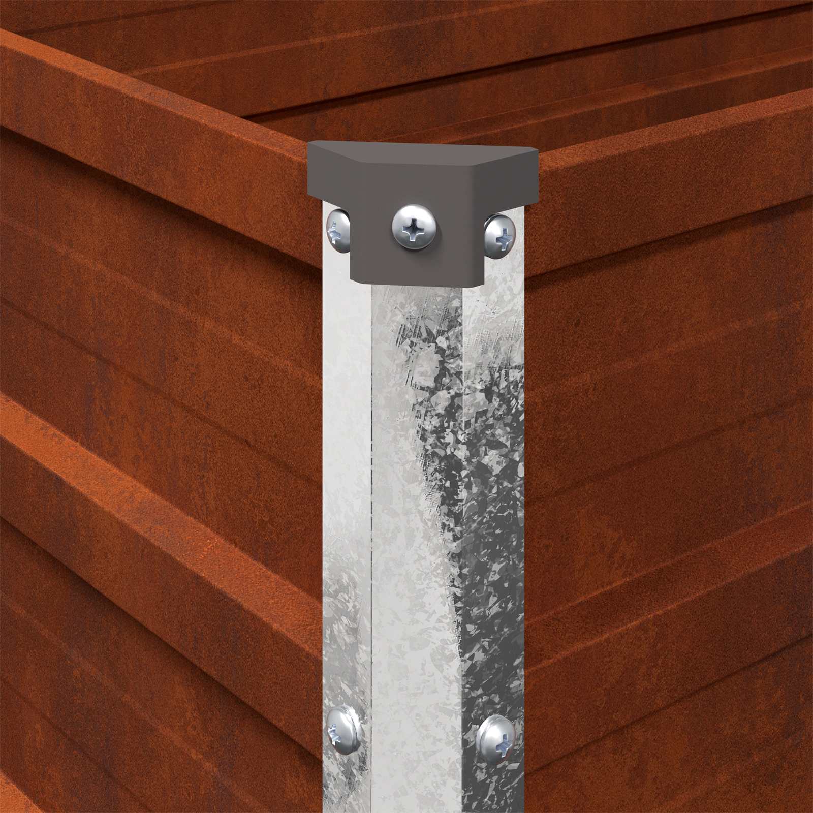 Raised Garden Bed Rusty 400 x 40 x 55 cm corton