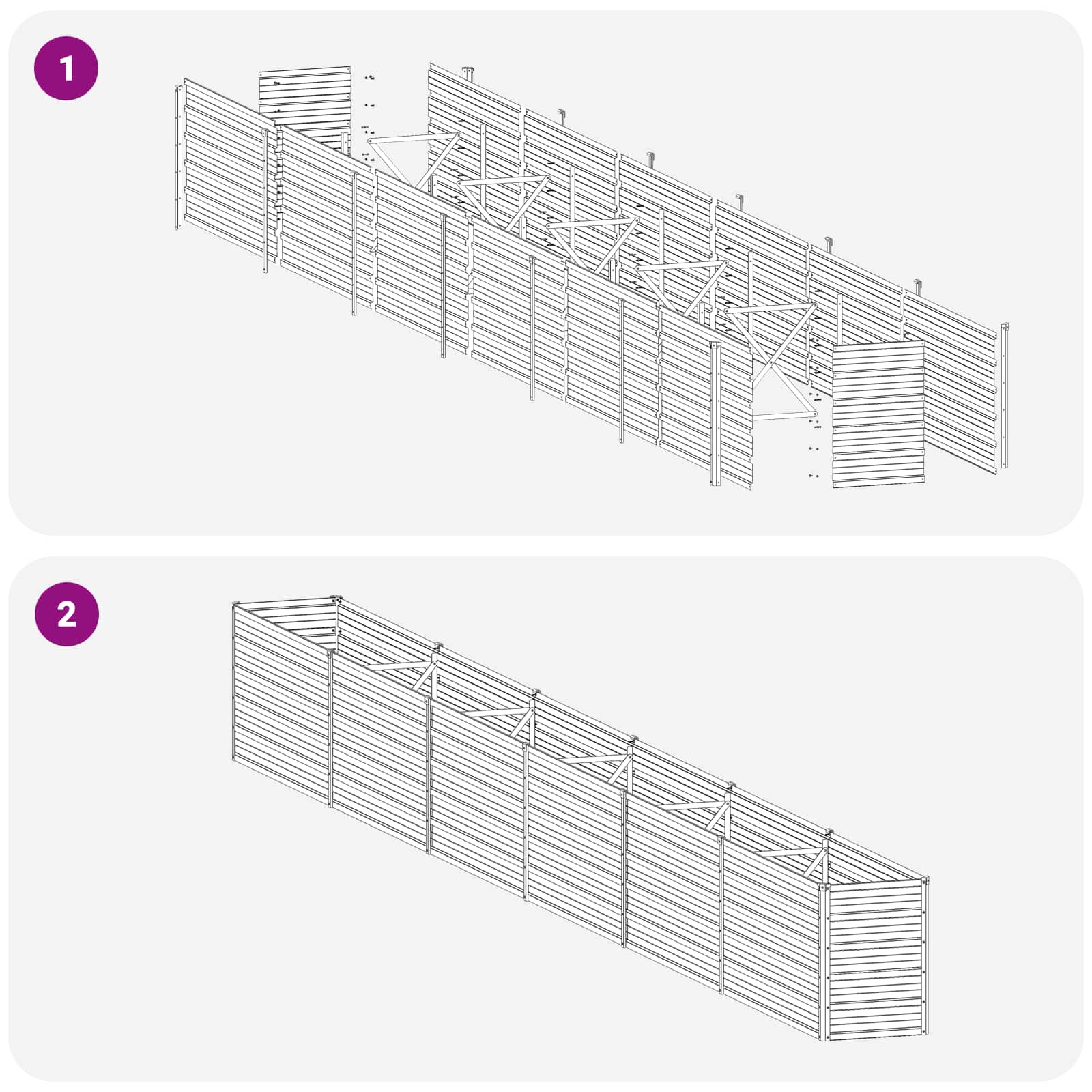 Raised Garden Bed Anthracite 600 x 40 x 55 cm cold-rolled steel