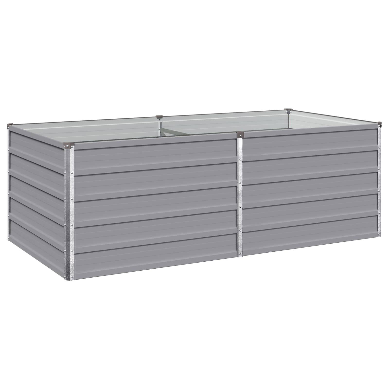 Raised Garden Bed Grey 160 x 80 x 55 cm cold-rolled steel