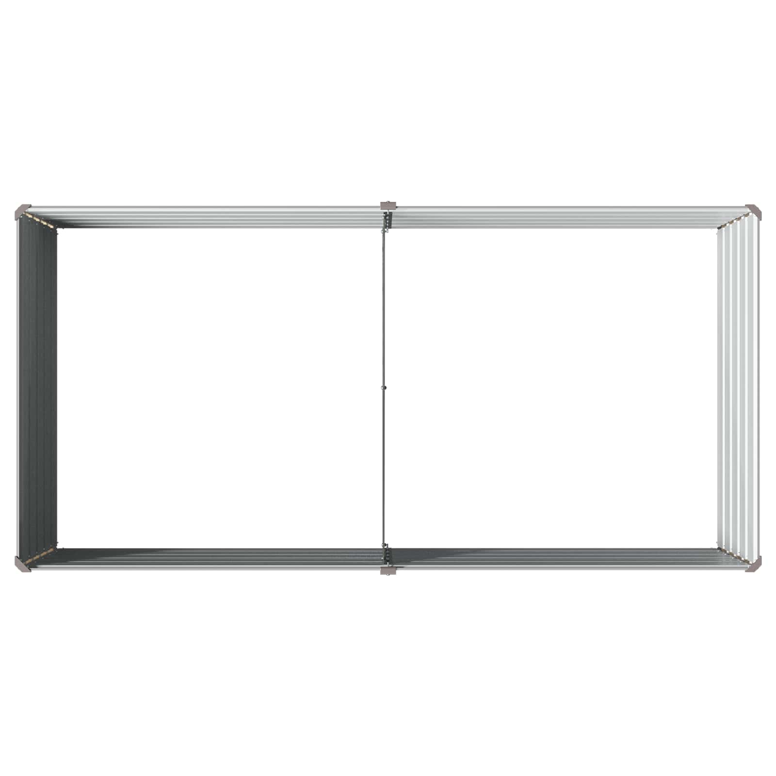 Raised Garden Bed Grey 160 x 80 x 55 cm cold-rolled steel