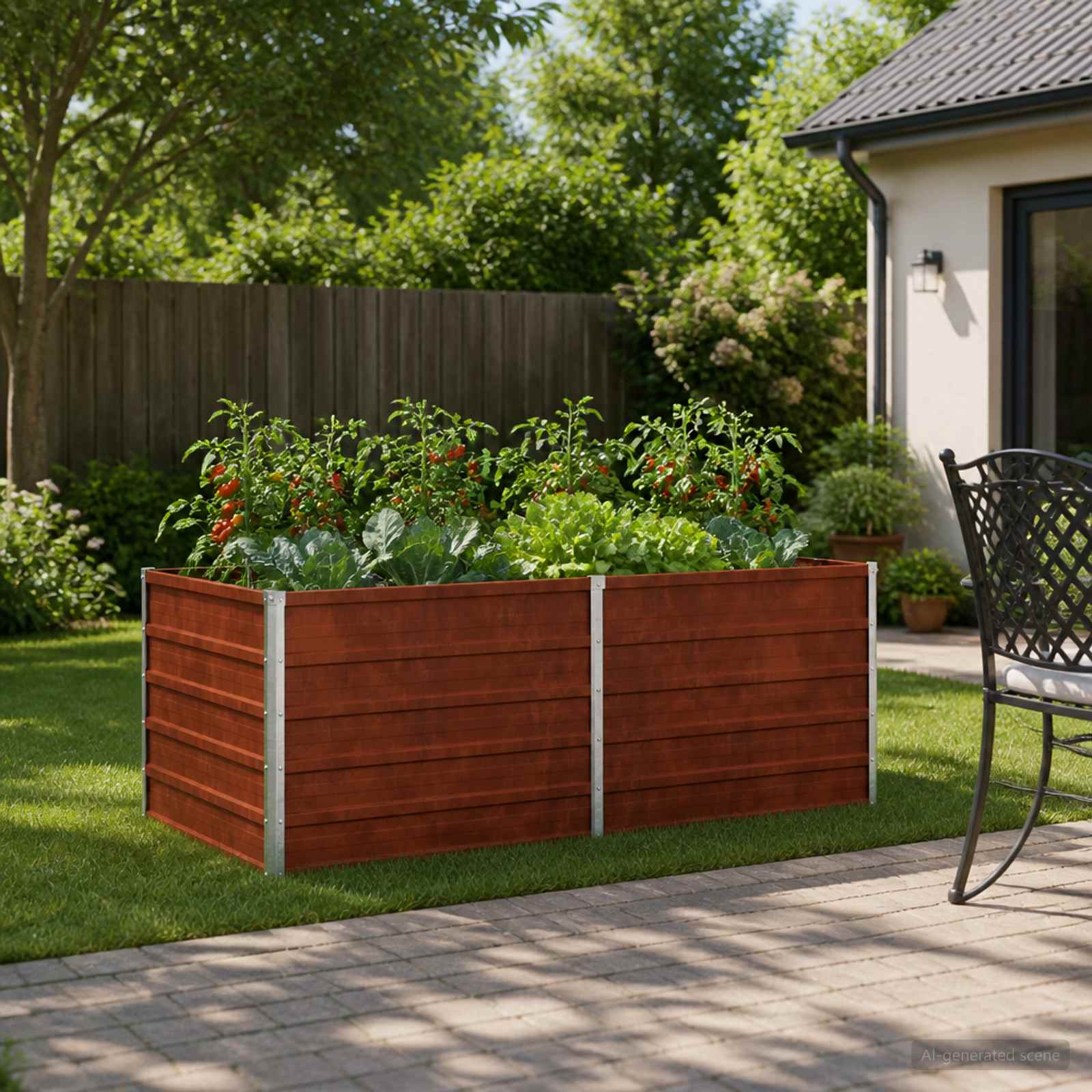 Raised Garden Bed Rusty 160 x 80 x 55 cm corton