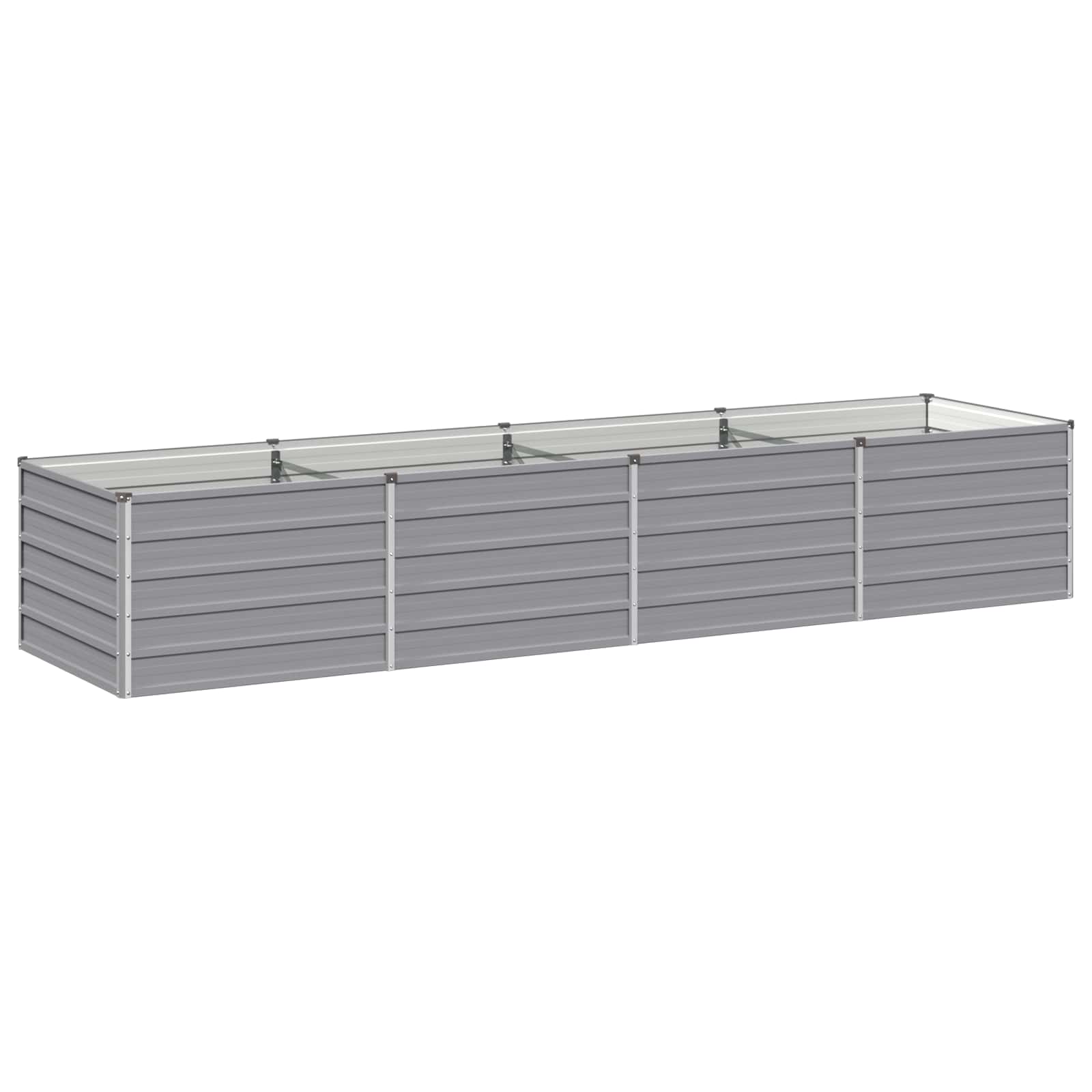 Raised Garden Bed Grey 320 x 80 x 55 cm cold-rolled steel