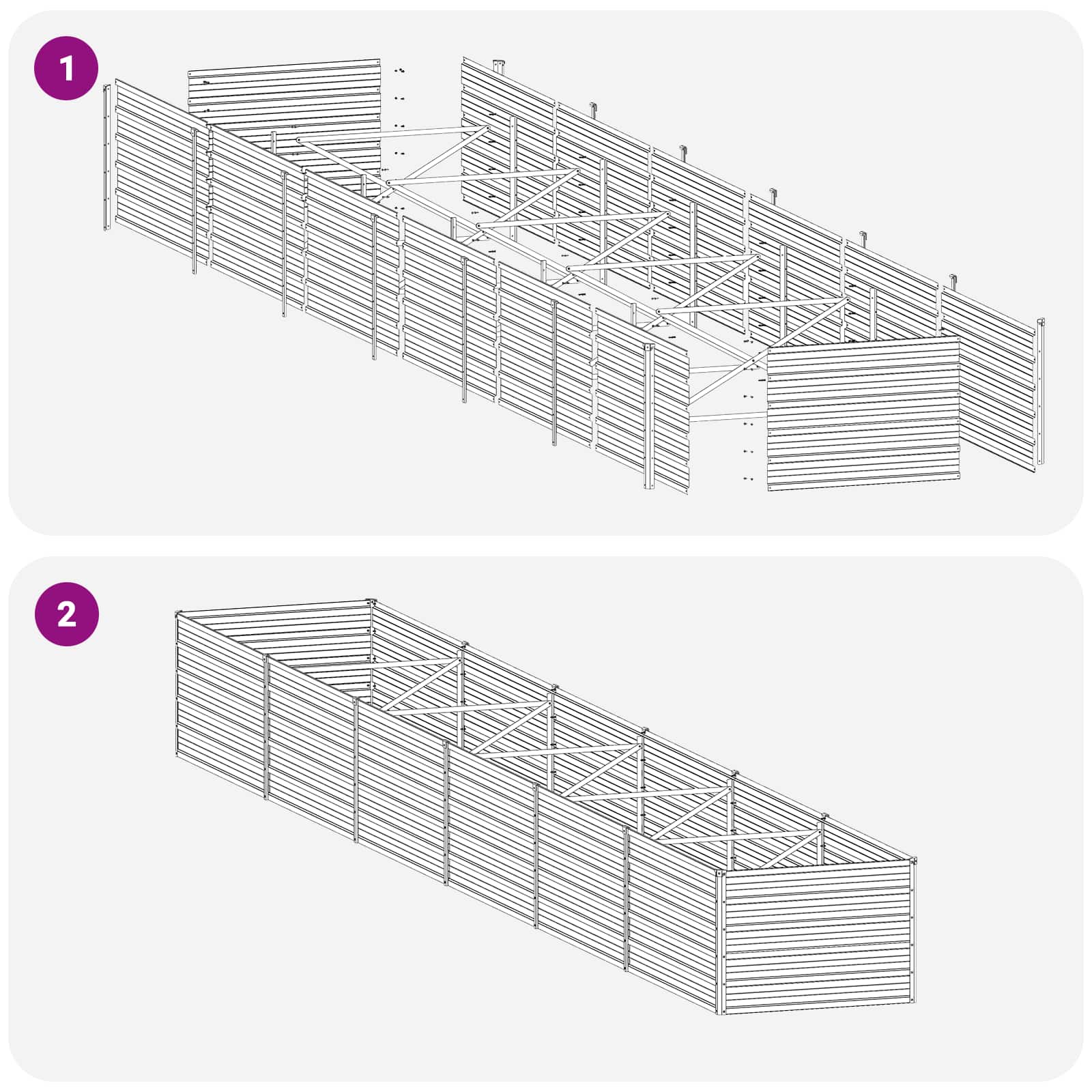Raised Garden Bed Anthracite 600 x 80 x 55 cm cold-rolled steel