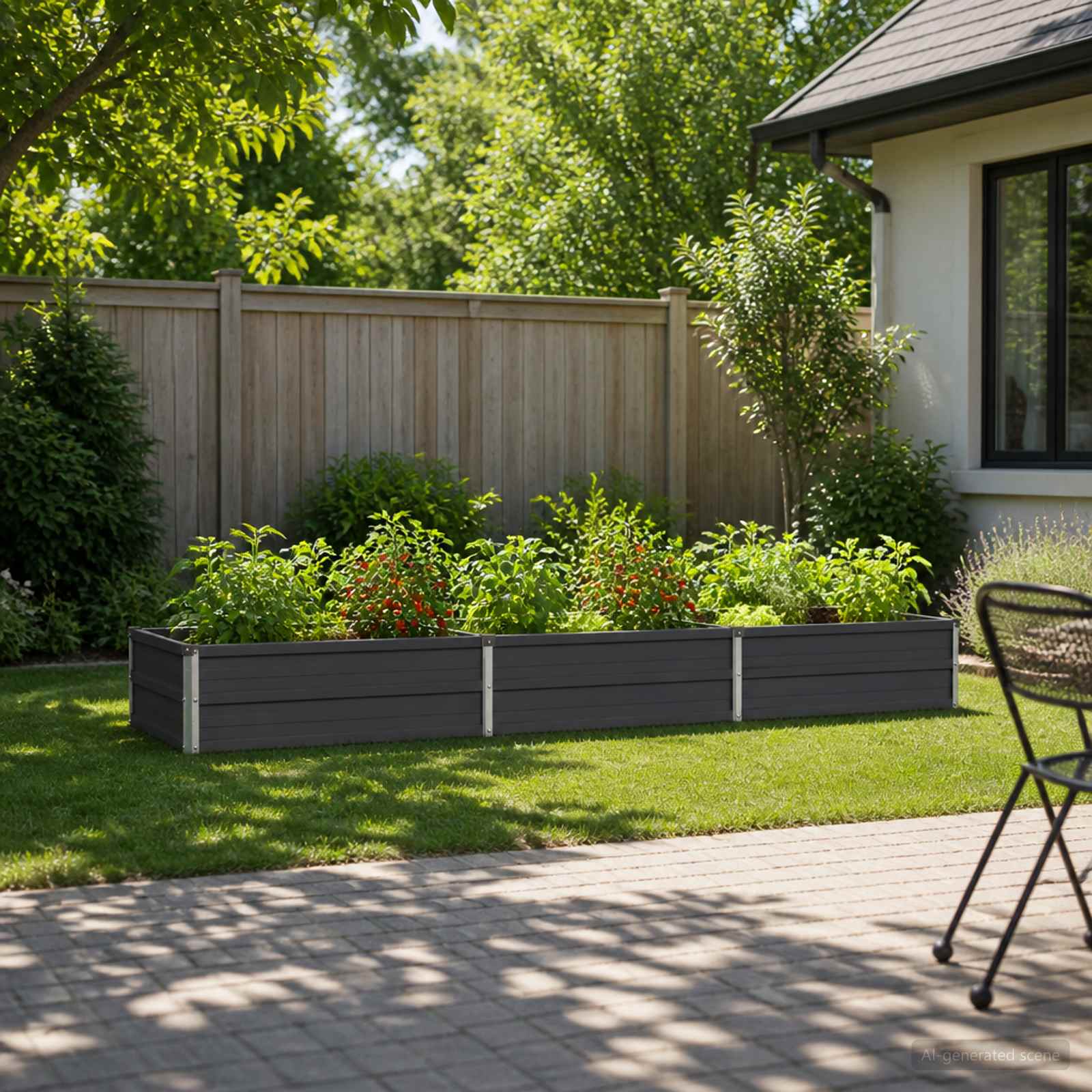 Raised Garden Bed Anthracite 240 x 80 x 24 cm cold-rolled steel