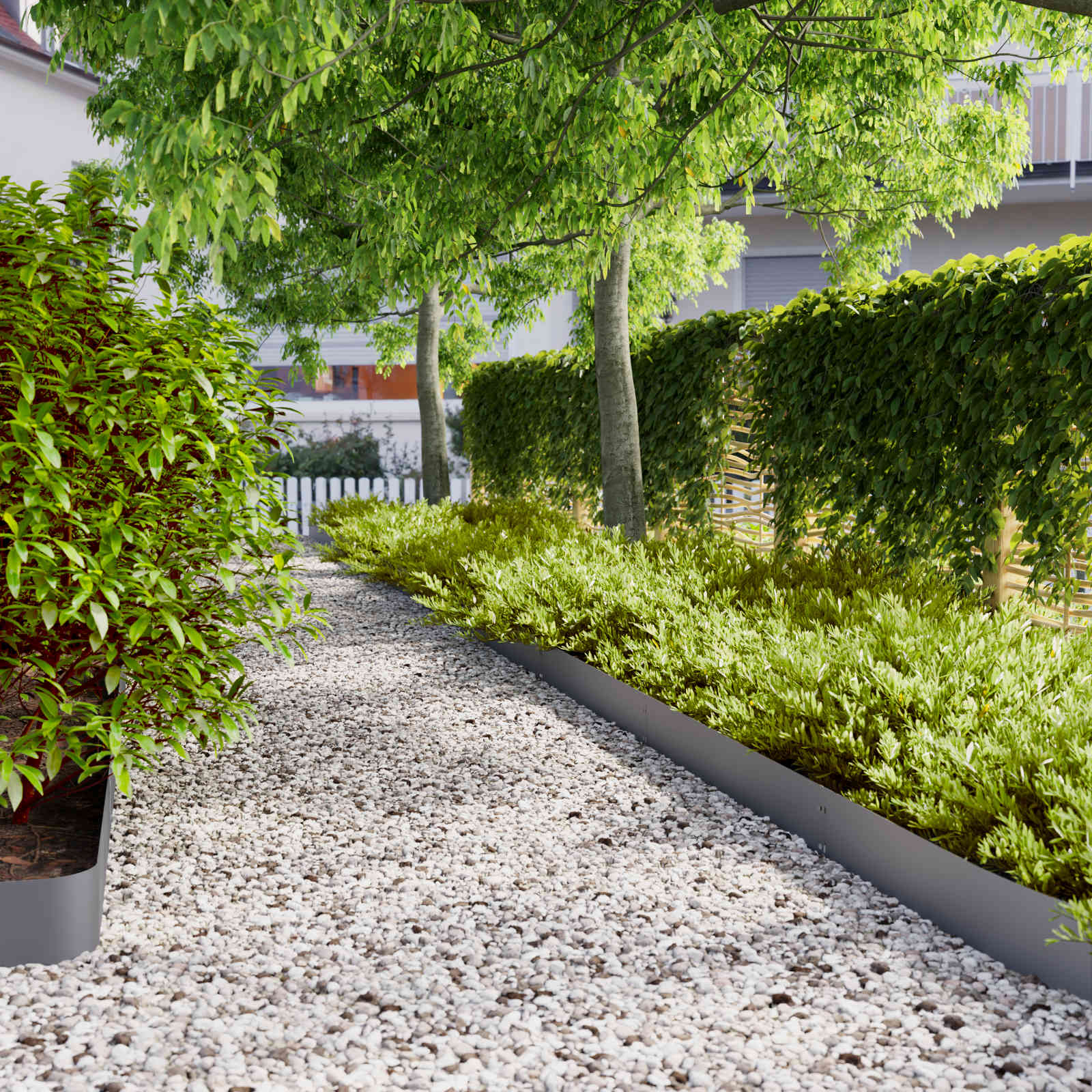 Lawn Edging 30 pcs 15 x 103 cm Steel Anthracite