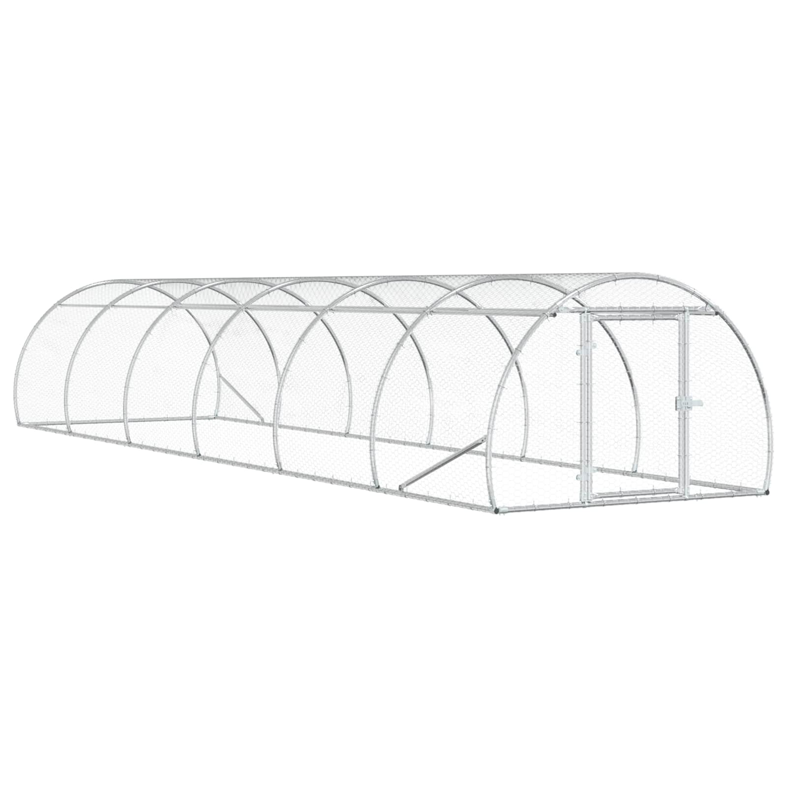 Chicken Coop Silver 600 x 150 x 100 cm Galvanised Steel