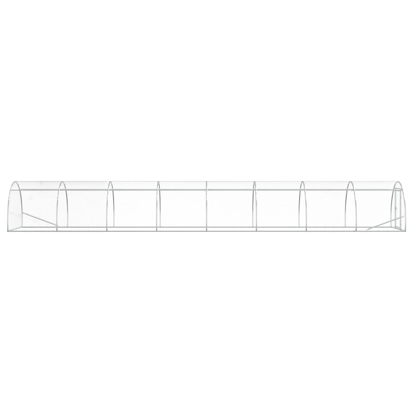 Chicken Coop Silver 800 x 150 x 100 cm Galvanised Steel
