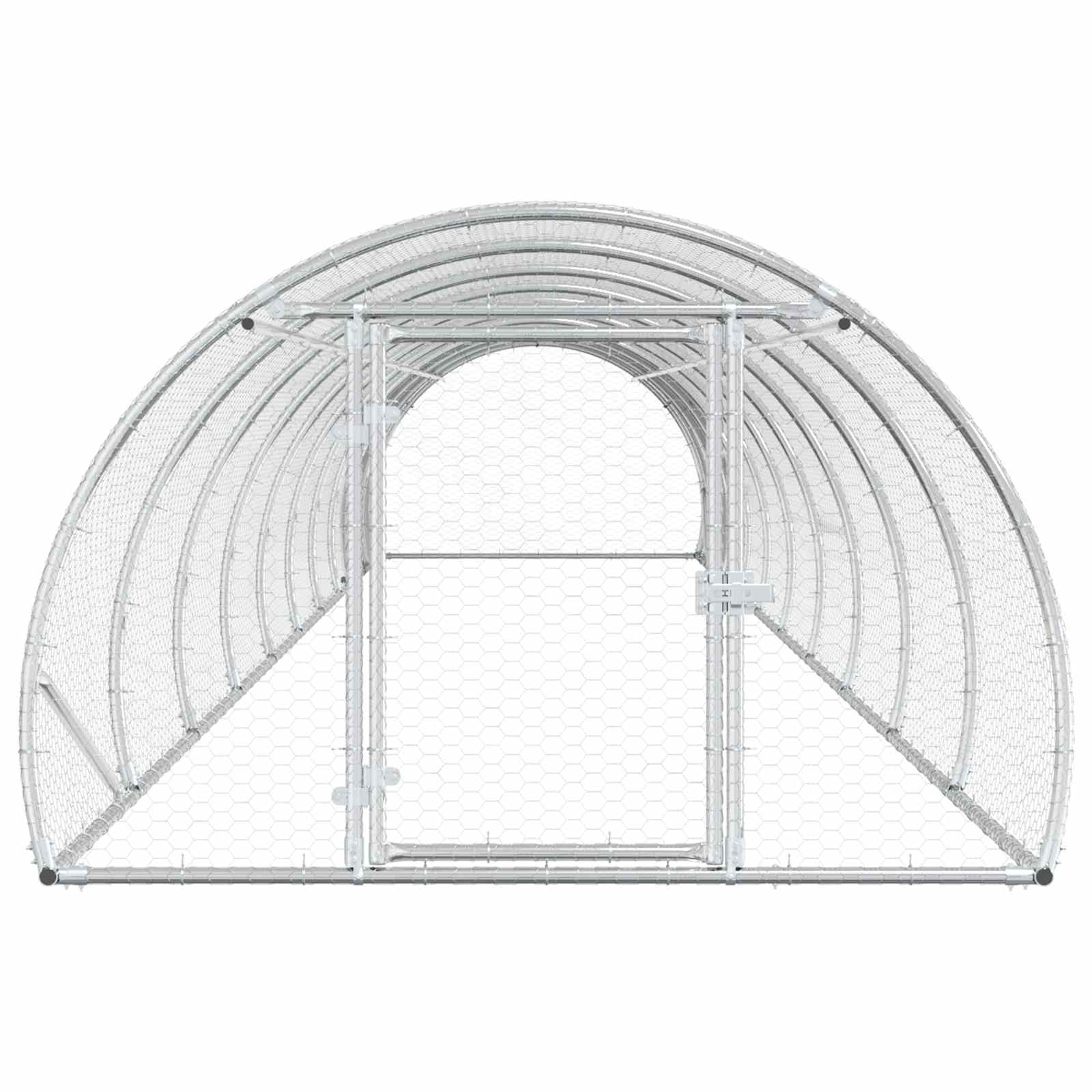 Chicken Coop Silver 1000 x 150 x 100 cm Galvanised Steel
