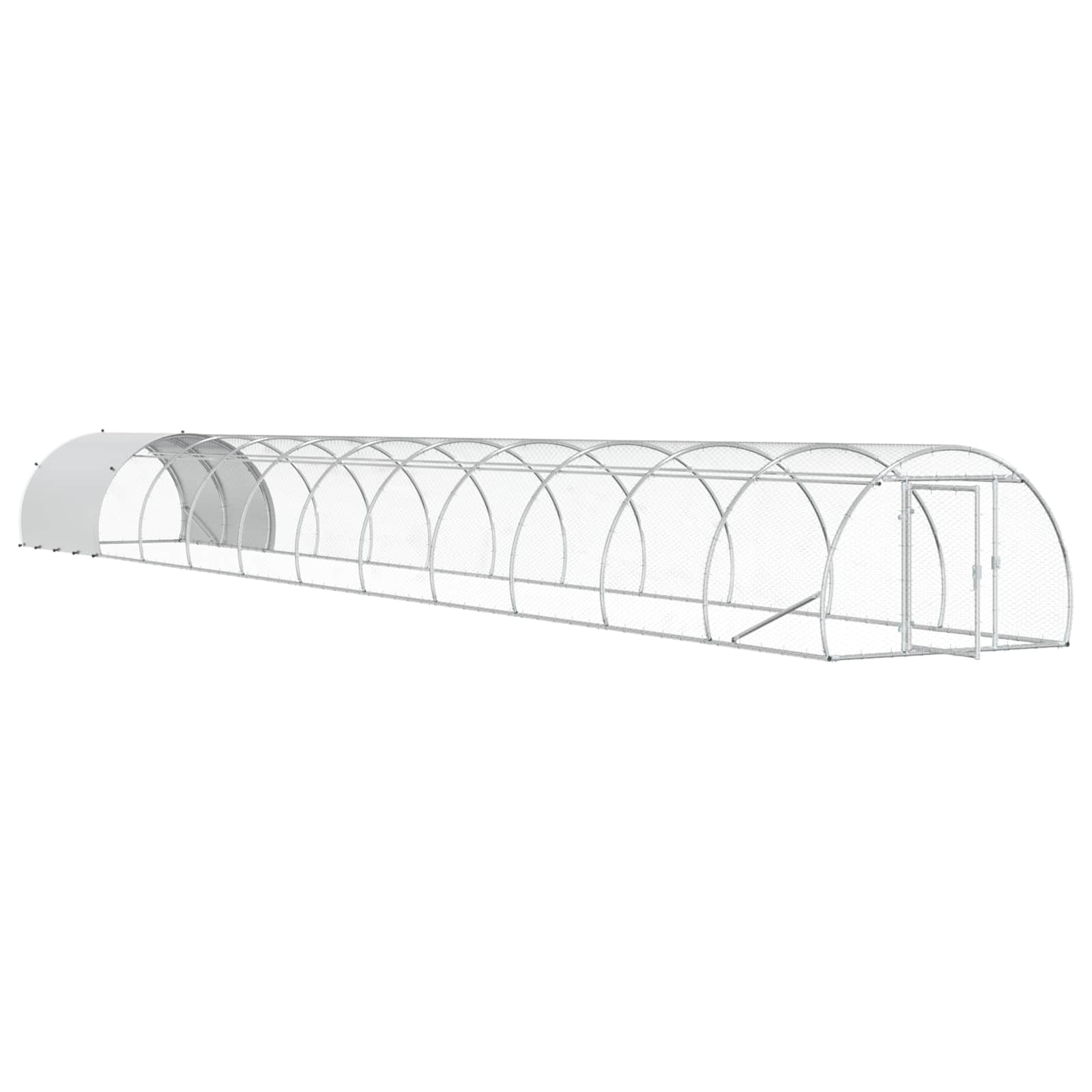 Chicken Coop Silver 1200 x 150 x 100 cm Galvanised Steel