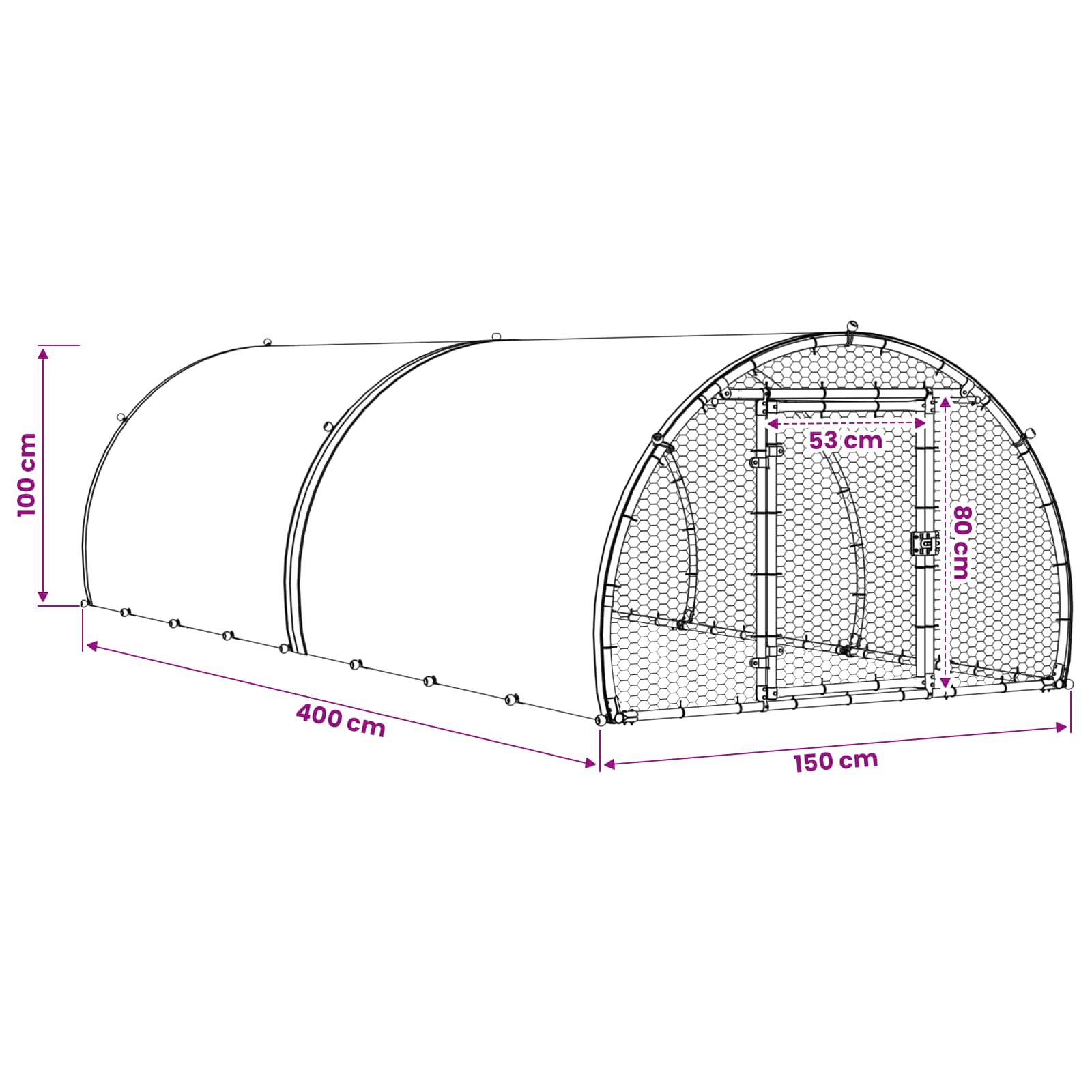 Chicken Coop Silver 400 x 150 x 100 cm Galvanised Steel